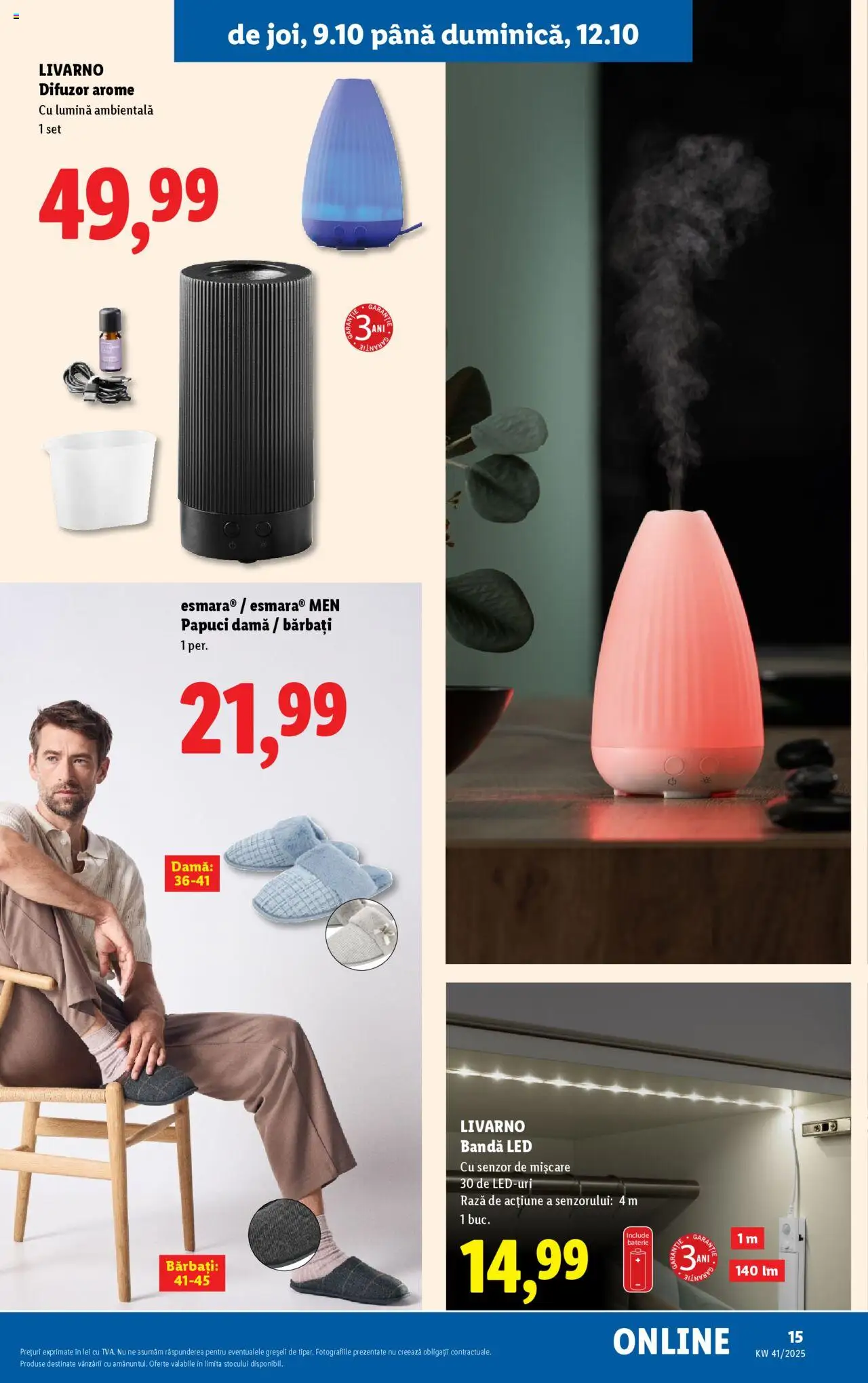 Catalog LIDL 6 - 11 Octombrie 2025 | Pagina 15 | Produse: Tavuk suyu, T cetveli, Baterie, Papuci