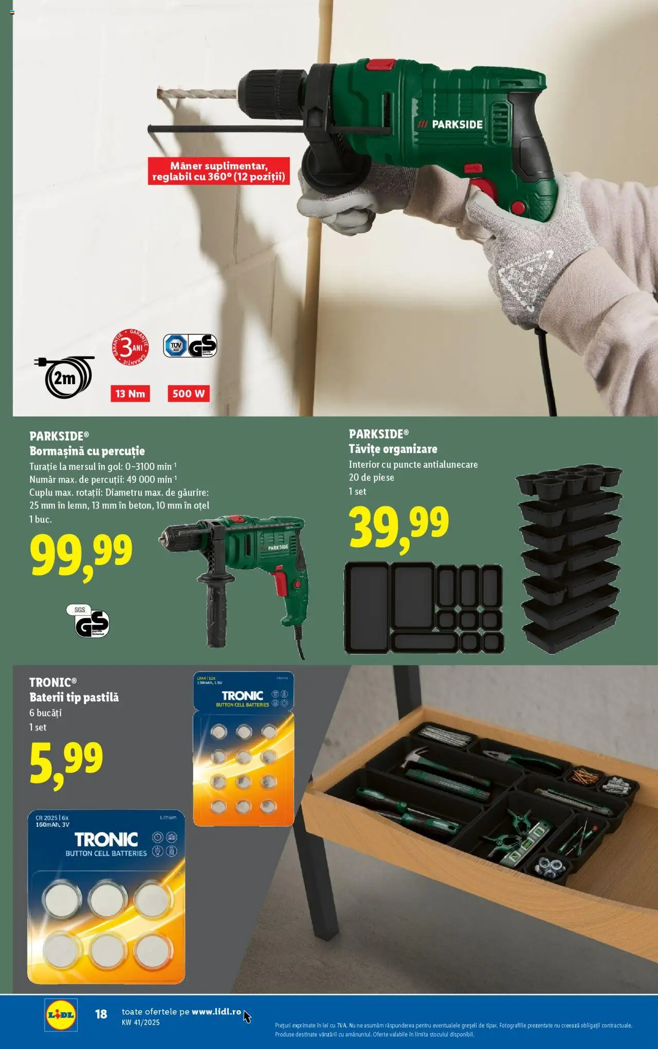 Catalog LIDL 6 - 11 Octombrie 2025 | Pagina 18 | Produse: Mâner, Baterii