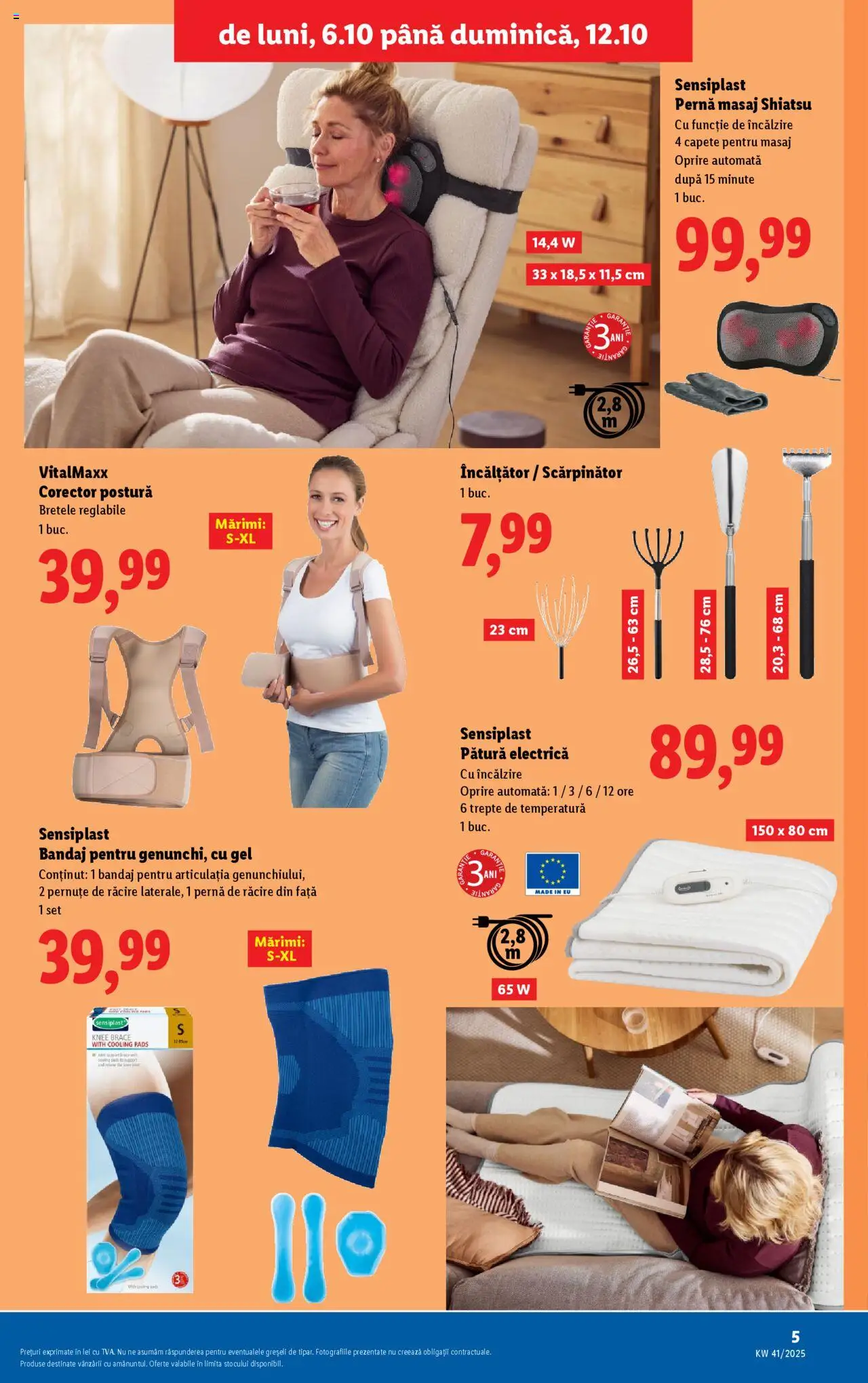 Catalog LIDL 6 - 11 Octombrie 2025 | Pagina 5 | Produse: Pernă, Pătură