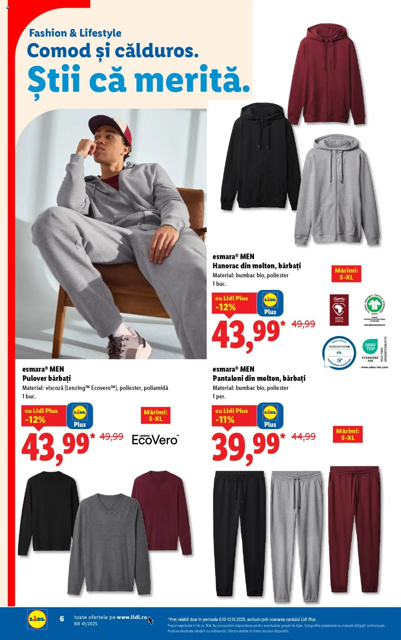 Catalog LIDL 6 - 11 Octombrie 2025 | Pagina 6 | Produse: Pulover, Pantaloni, Keşe
