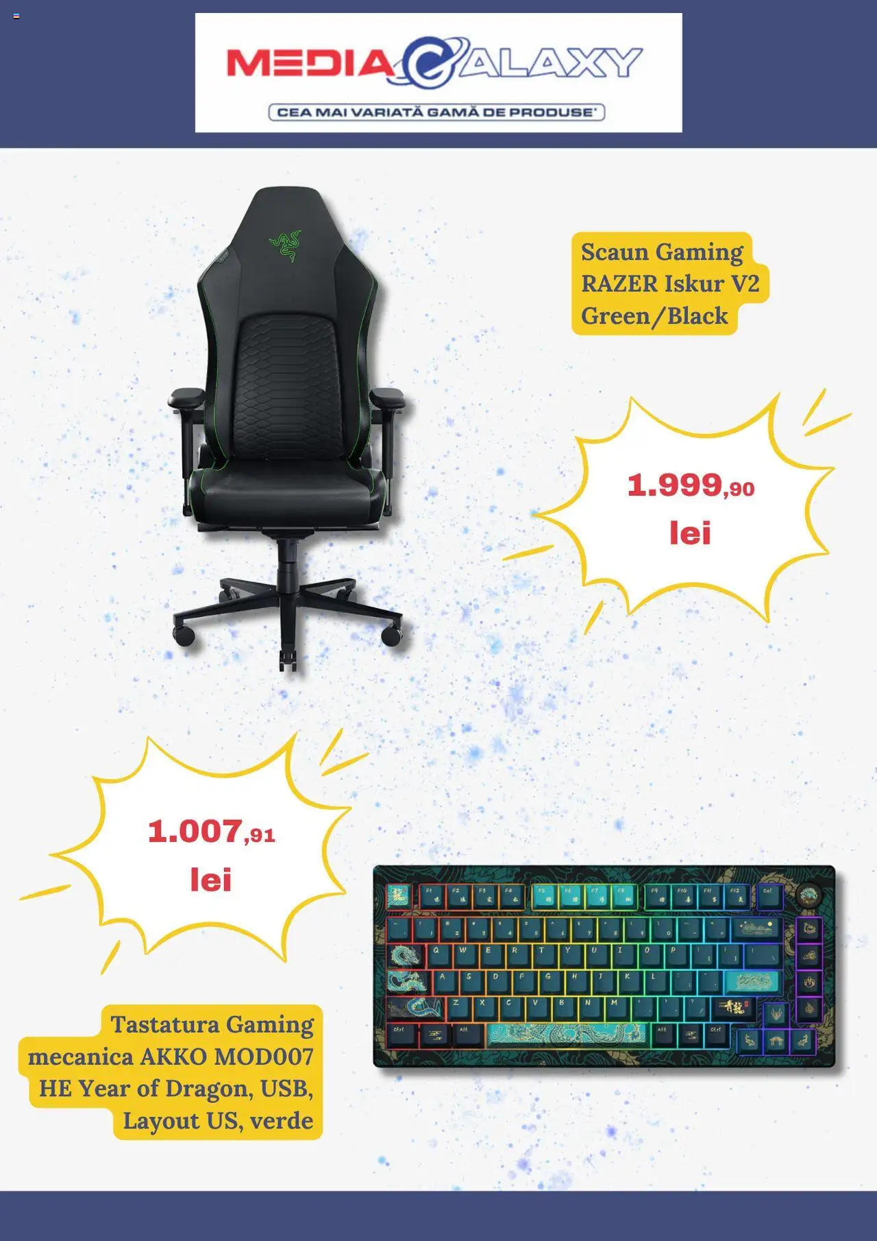 Catalog Media Galaxy 2 - 7 Octombrie 2025 | Pagina 4 | Produse: Scaun gaming, Tastatură, Scaun