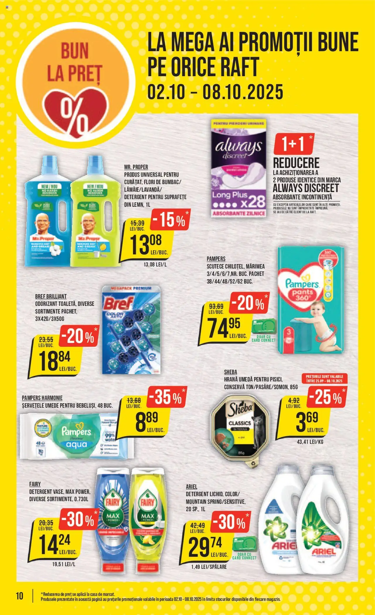 Catalog Mega Image 2 - 7 Octombrie 2025 | Pagina 10 | Produse: Raft, Detergent, Absorbante, Scutece