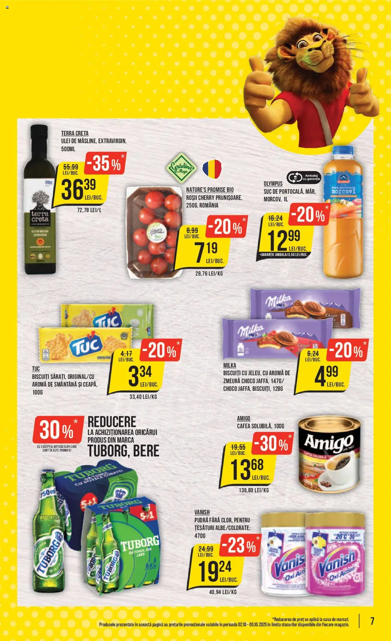 Catalog Mega Image 2 - 7 Octombrie 2025 | Pagina 7 | Produse: Suc, Bere, Roșii, Smântână