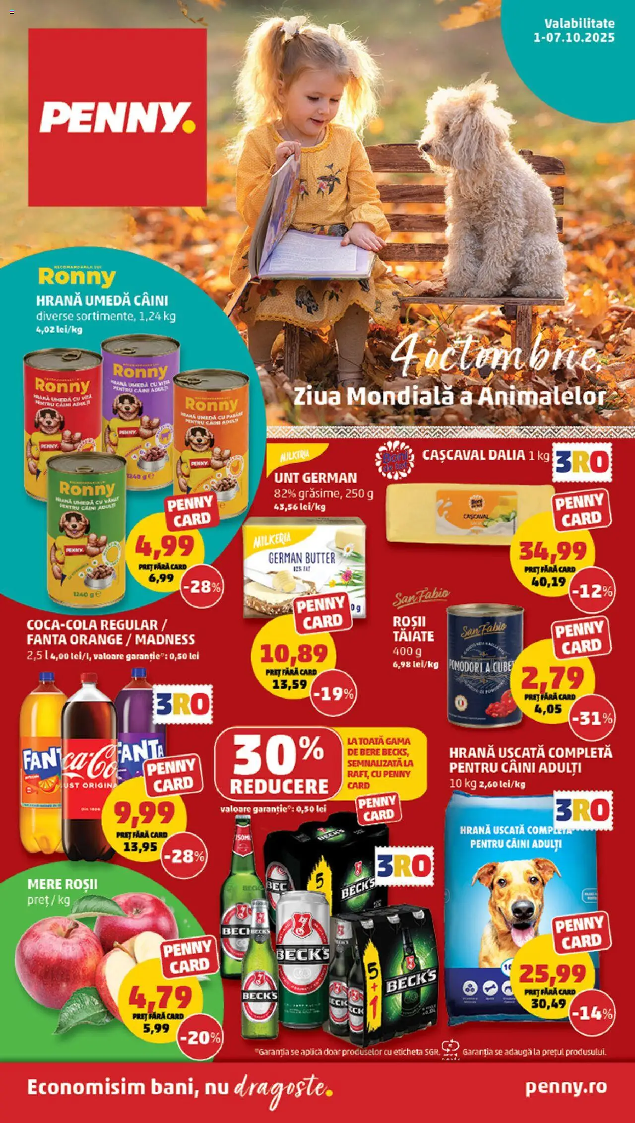 Catalog PENNY Market 1 - 6 Octombrie 2025 | Pagina 1 | Produse: Bec, Cașcaval, Unt, Bere