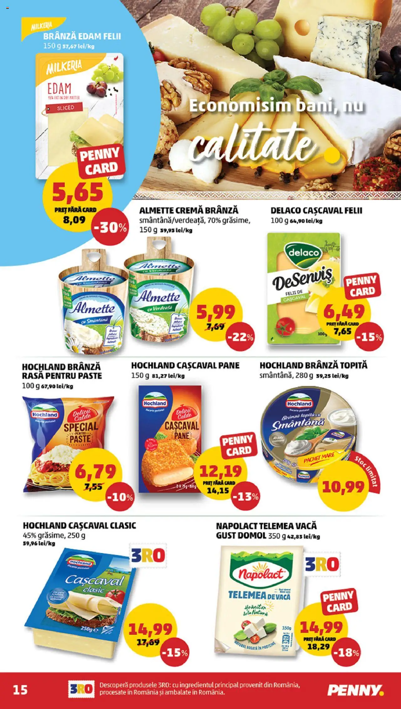 Catalog PENNY Market 1 - 6 Octombrie 2025 | Pagina 15 | Produse: Light Kedi Konservesi, Cașcaval, Brânză, Paste