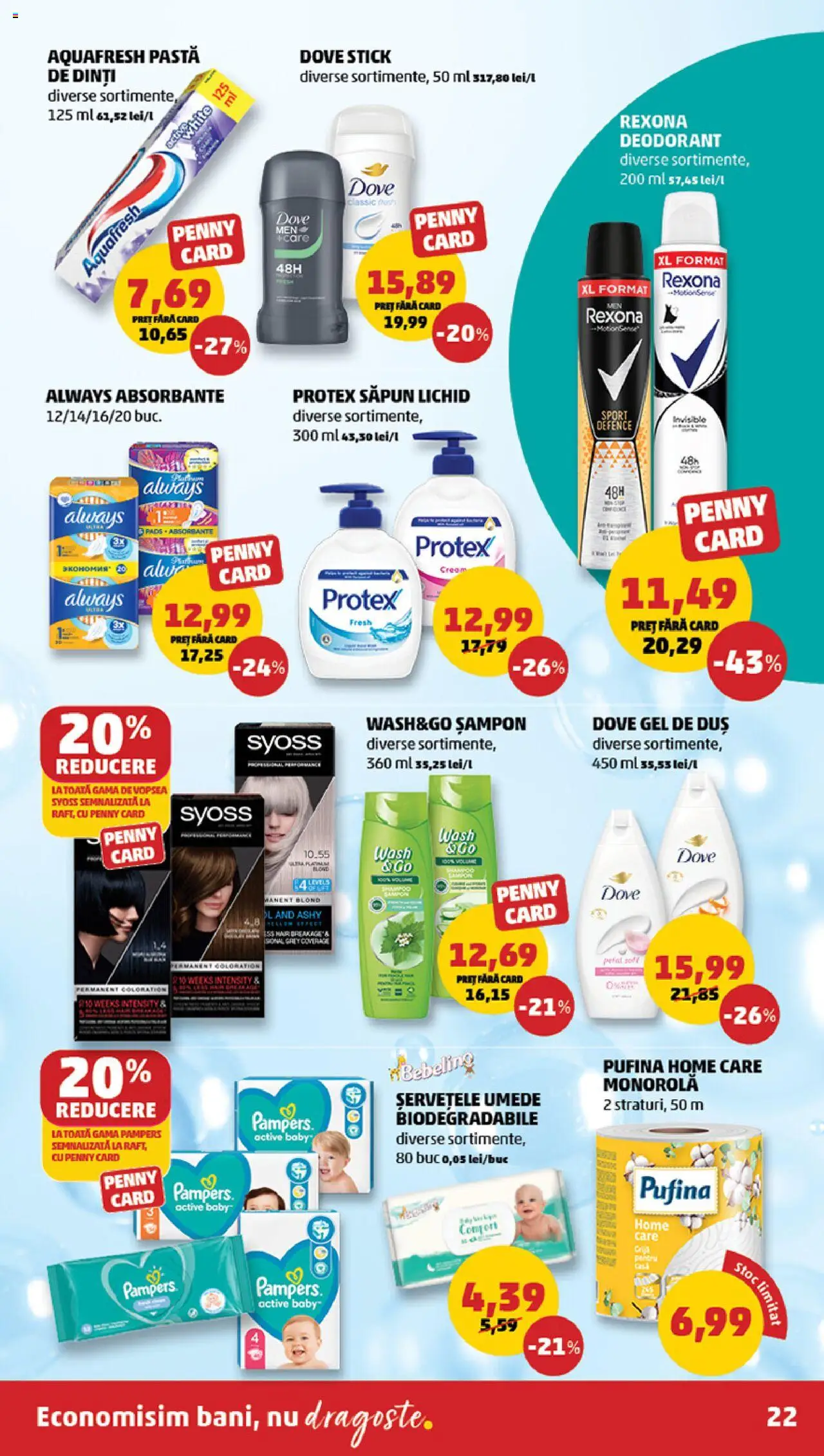 Catalog PENNY Market 1 - 6 Octombrie 2025 | Pagina 22 | Produse: Vopsea, Duș, Săpun lichid, Șervețele umede