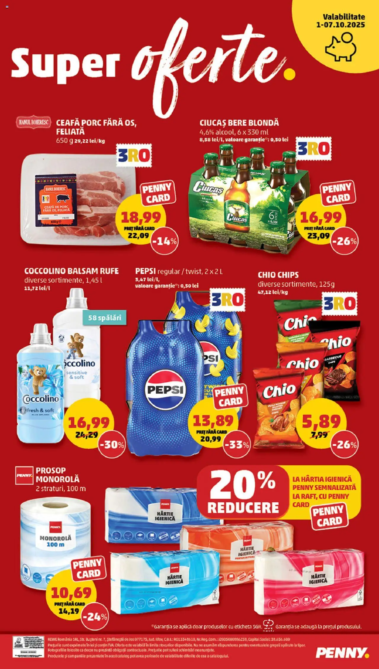 Catalog PENNY Market 1 - 6 Octombrie 2025 | Pagina 24 | Produse: Prosop monorolă, Balsam, Bere