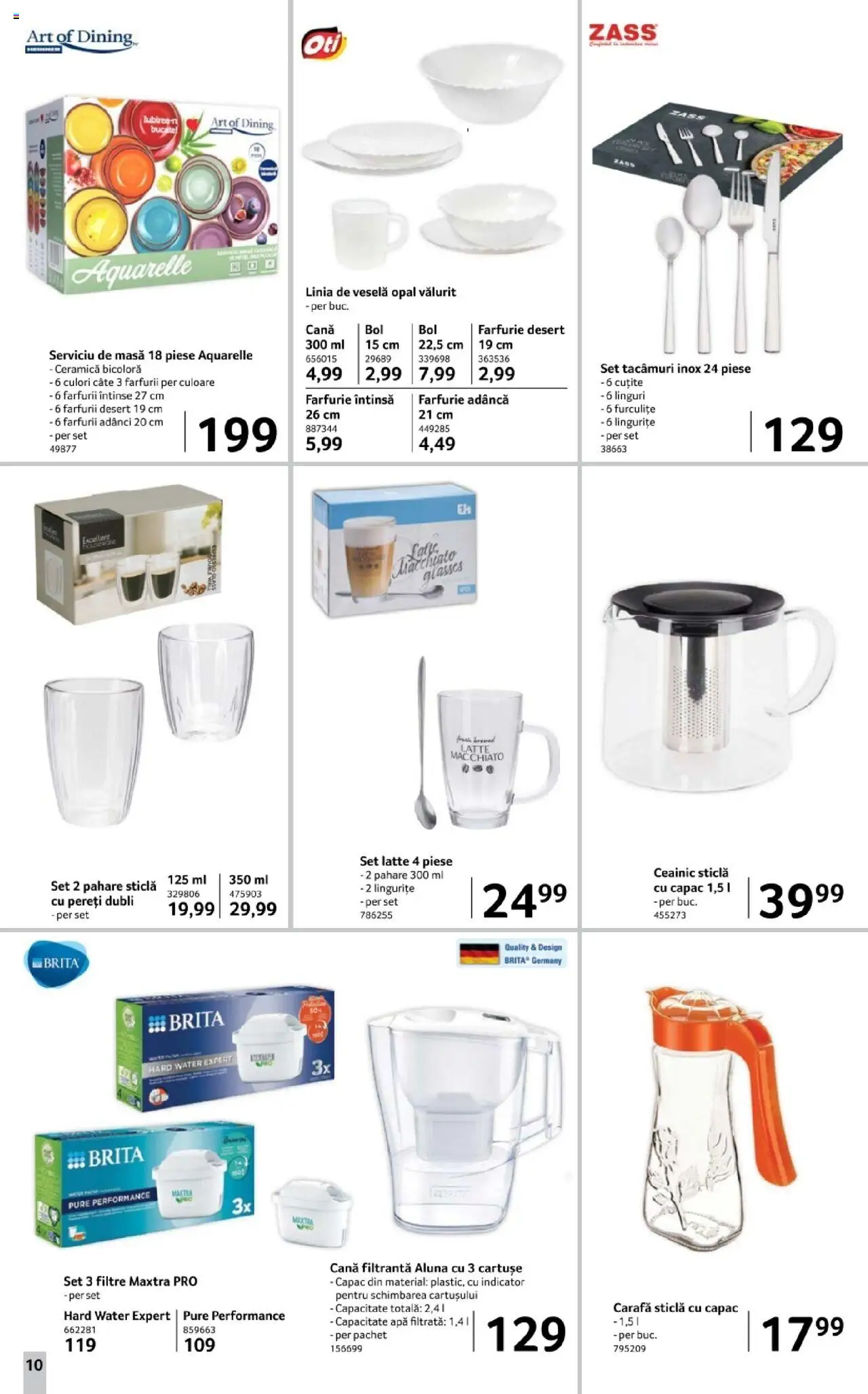Catalog Selgros 3 - 15 Octombrie 2025 | Pagina 10 | Produse: Linguri, Ceainic, Carafă, Farfurie