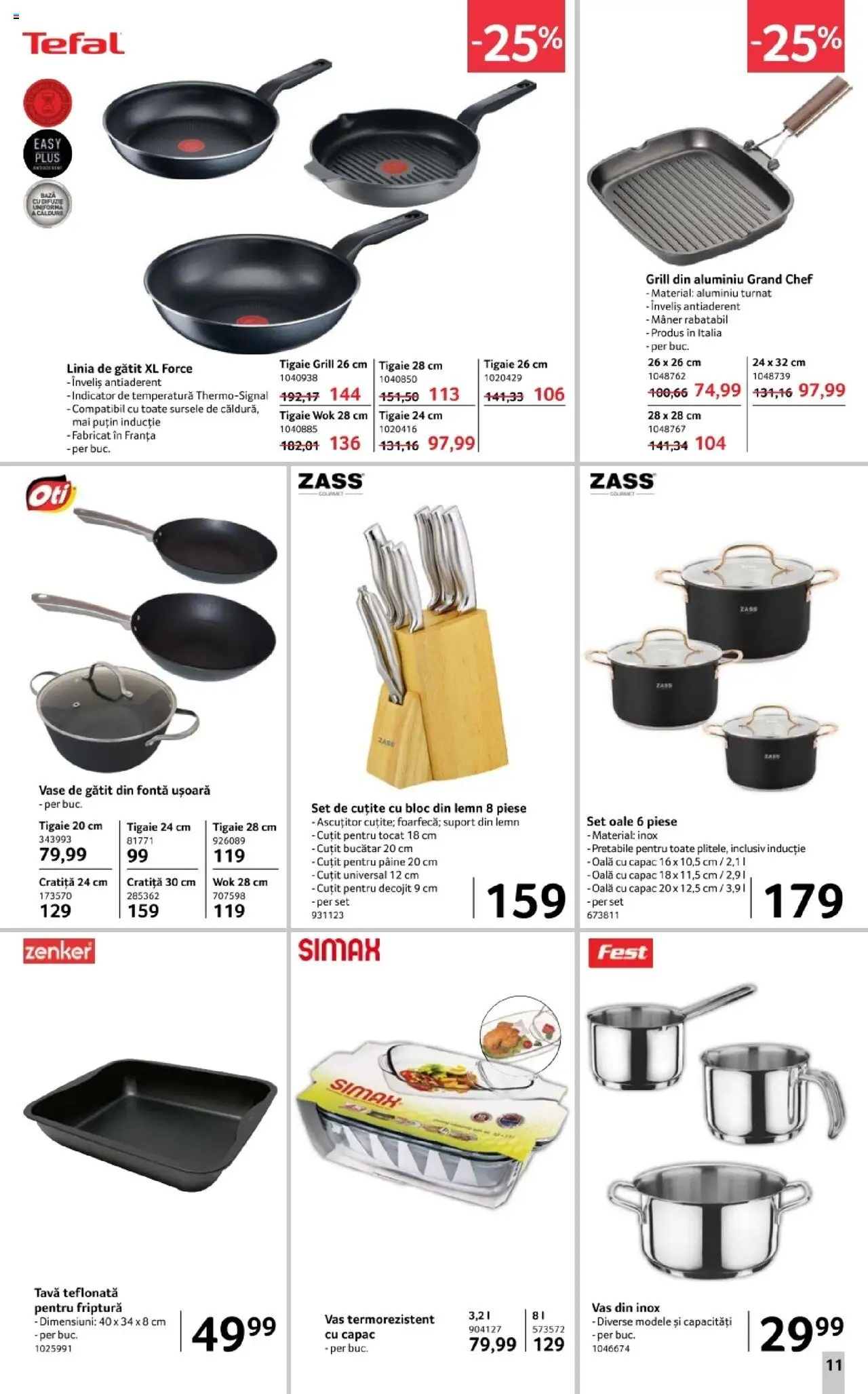Catalog Selgros 3 - 15 Octombrie 2025 | Pagina 11 | Produse: Tigaie, Grill, Oală, Cuțit