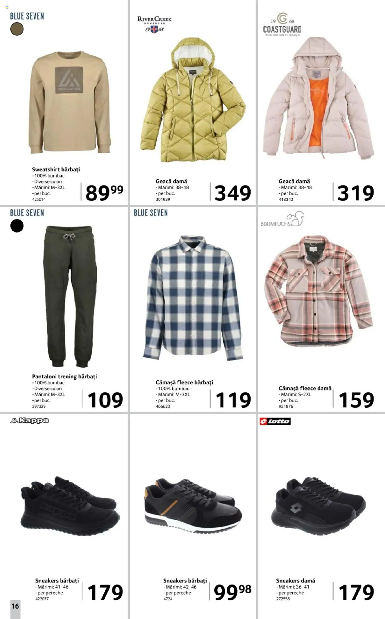 Catalog Selgros 3 - 15 Octombrie 2025 | Pagina 16 | Produse: Trening, Deri ve Tüy Bakımı, Geacă, Pantaloni