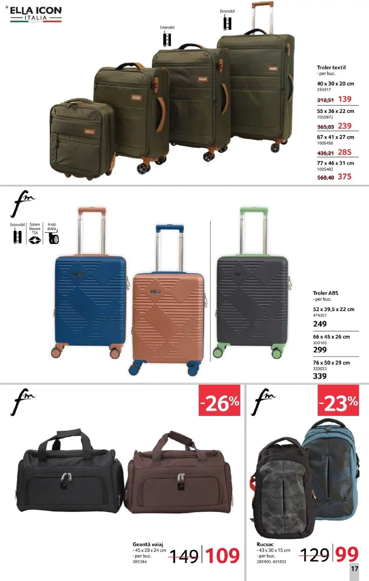 Catalog Selgros 3 - 15 Octombrie 2025 | Pagina 17 | Produse: Geantă, Geantă voiaj, Rucsac