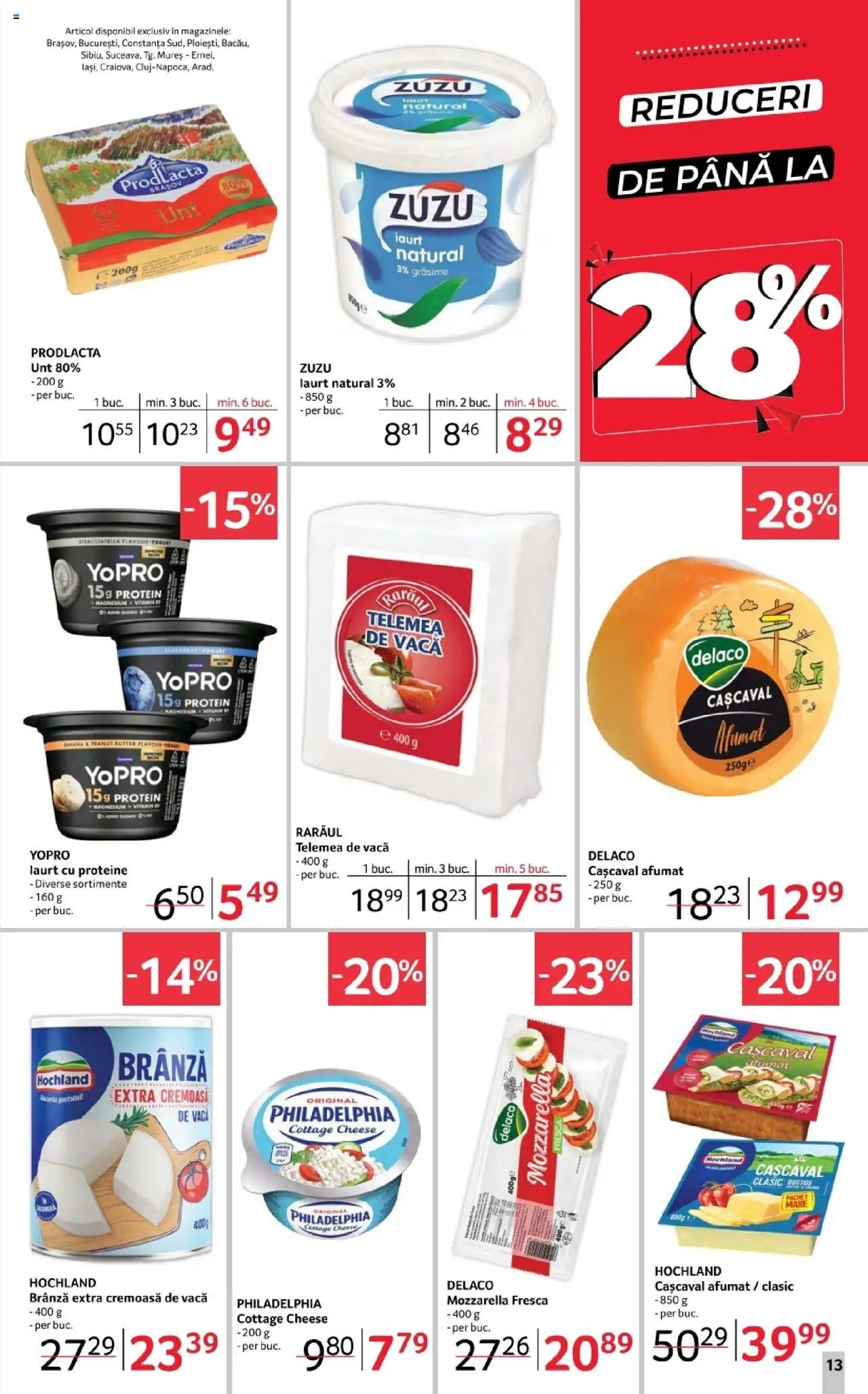 Catalog Selgros 3 - 15 Octombrie 2025 | Pagina 13 | Produse: Light Kedi Konservesi, Mozzarella, Unt, Brânză