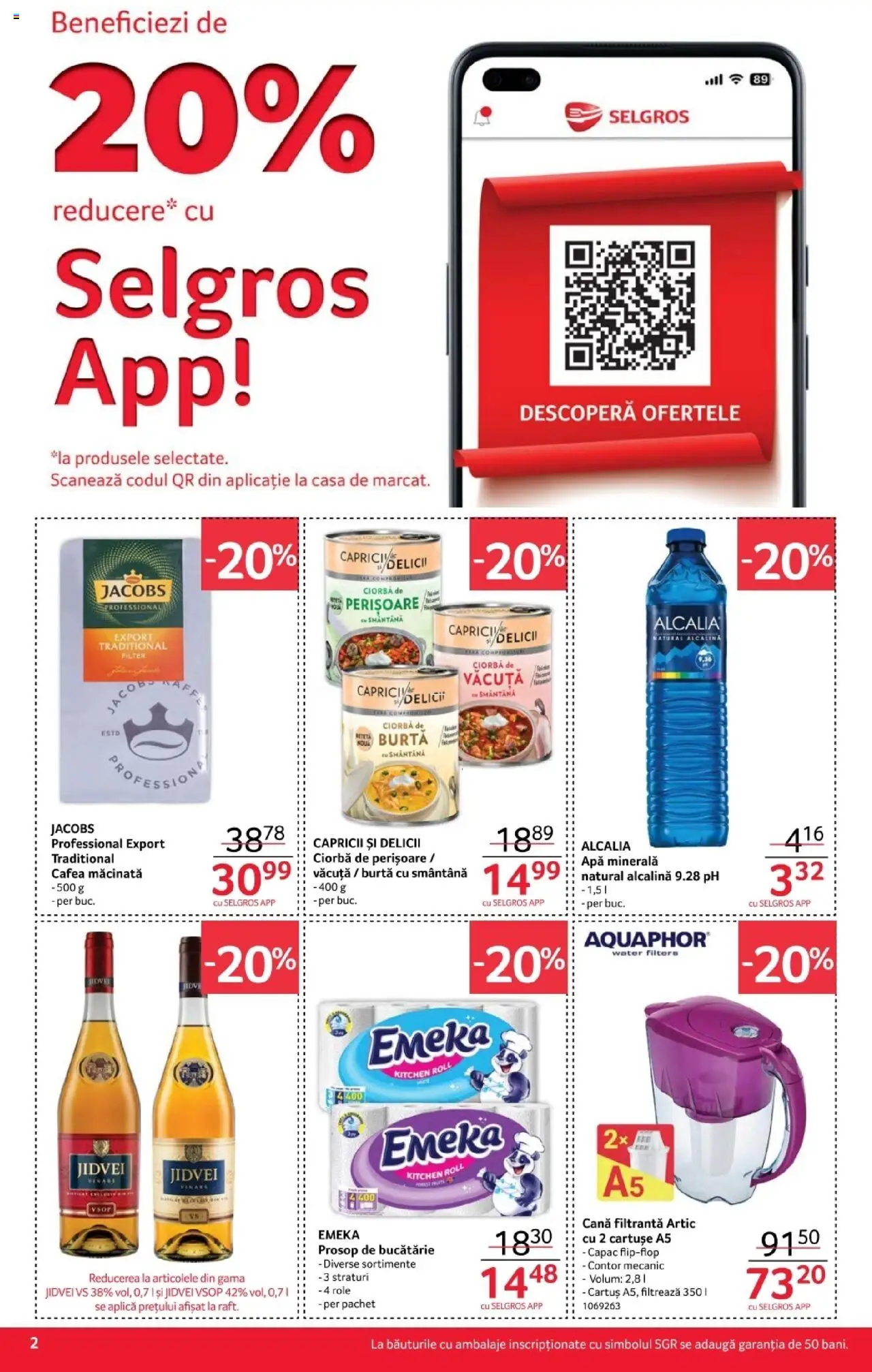 Catalog Selgros 3 - 15 Octombrie 2025 | Pagina 2 | Produse: Yazı tahtası kalemi, Role, Cafea, Apă