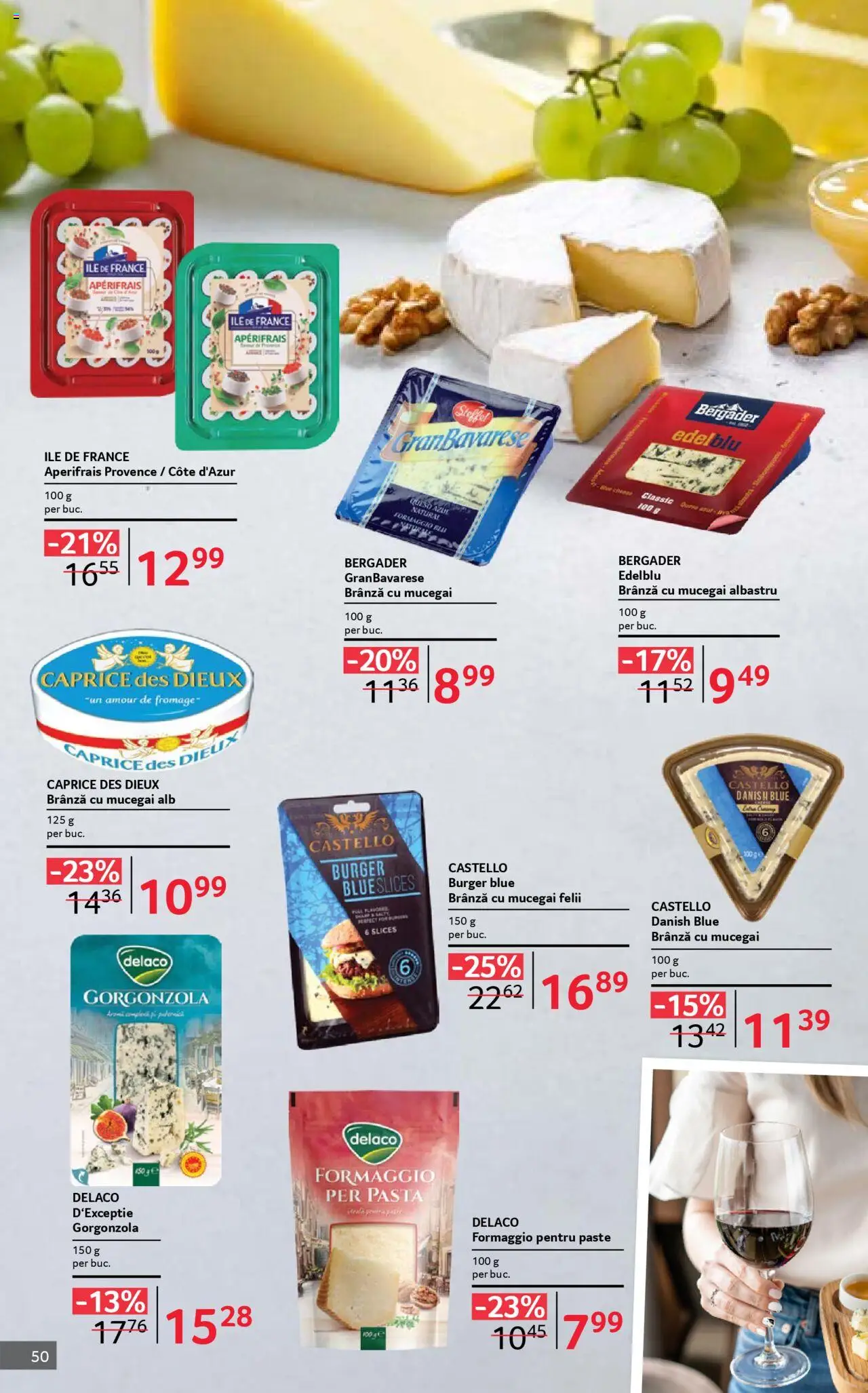 Catalog Selgros 1 - 30 Octombrie 2025 | Pagina 50 | Produse: Light Kedi Konservesi, Brânză cu mucegai, Paste, Burger