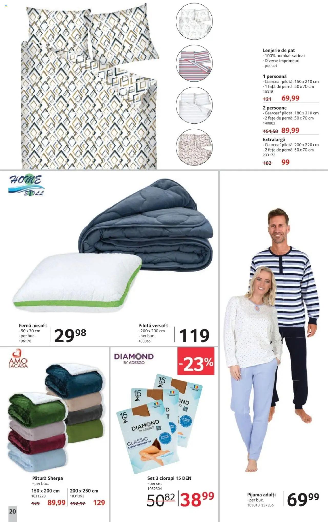 Catalog Selgros 3 - 15 Octombrie 2025 | Pagina 20 | Produse: Lenjerie de pat, Pătură, Pilotă, Față de pernă