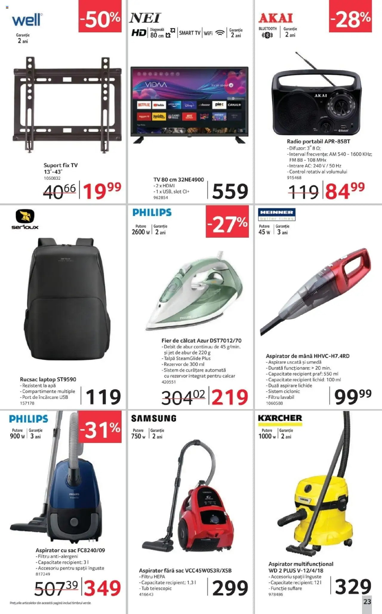 Catalog Selgros 3 - 15 Octombrie 2025 | Pagina 23 | Produse: Enginar, Radio, Fier de călcat, Apă