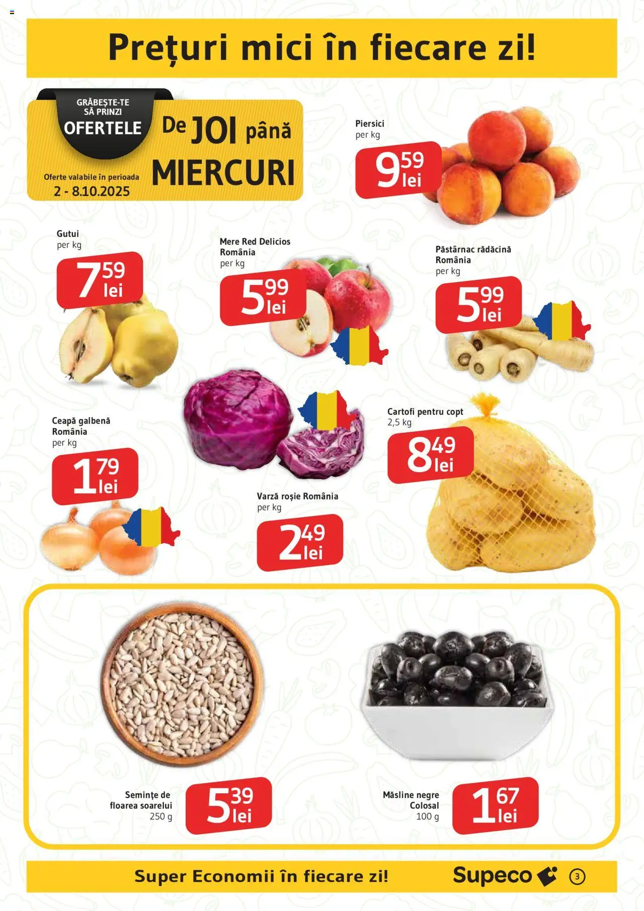 Catalog Supeco 2 - 14 Octombrie 2025 | Pagina 3 | Produse: Ceapă galbenă, Mici, Mere, Ceapă