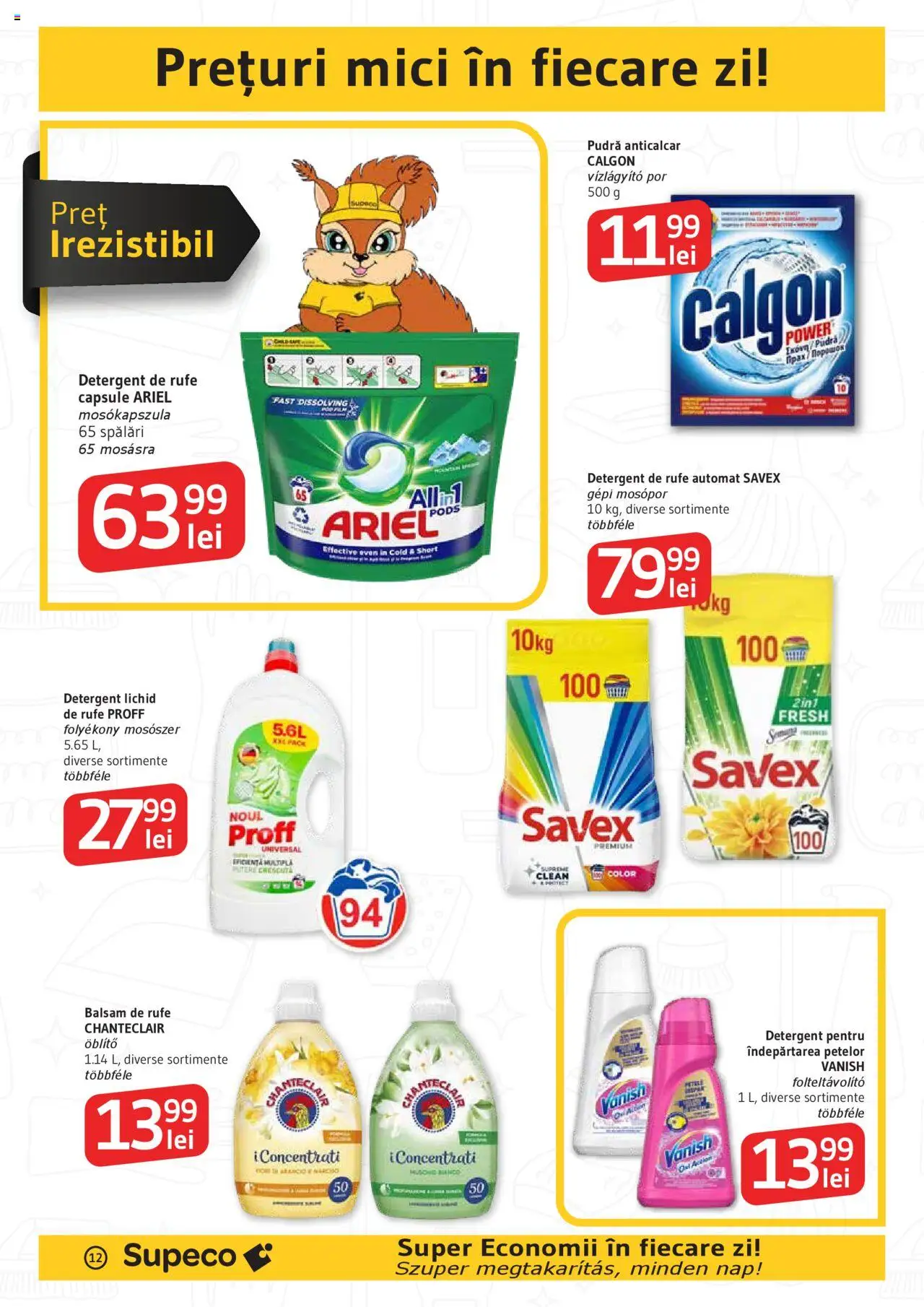 Catalog Supeco 2 - 14 Octombrie 2025 | Pagina 12 | Produse: Pudră, Balsam, Îndepărtarea petelor, Çelik Mama ve Su Kabı