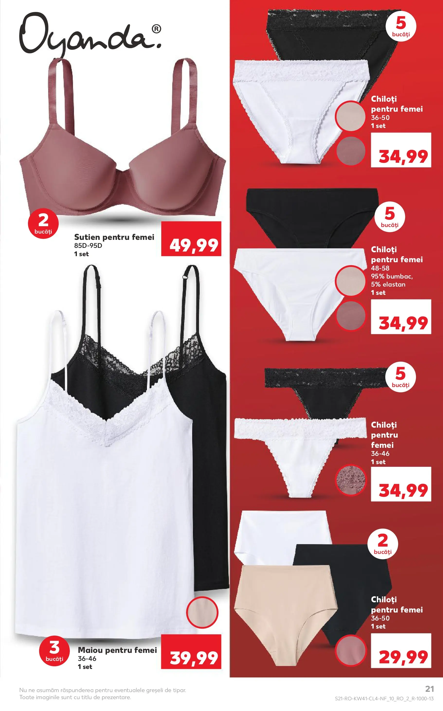 Catalog Kaufland 7 - 13 Octombrie 2025 | Pagina 21 | Produse: Top, Maiou, Chiloți, Sutien