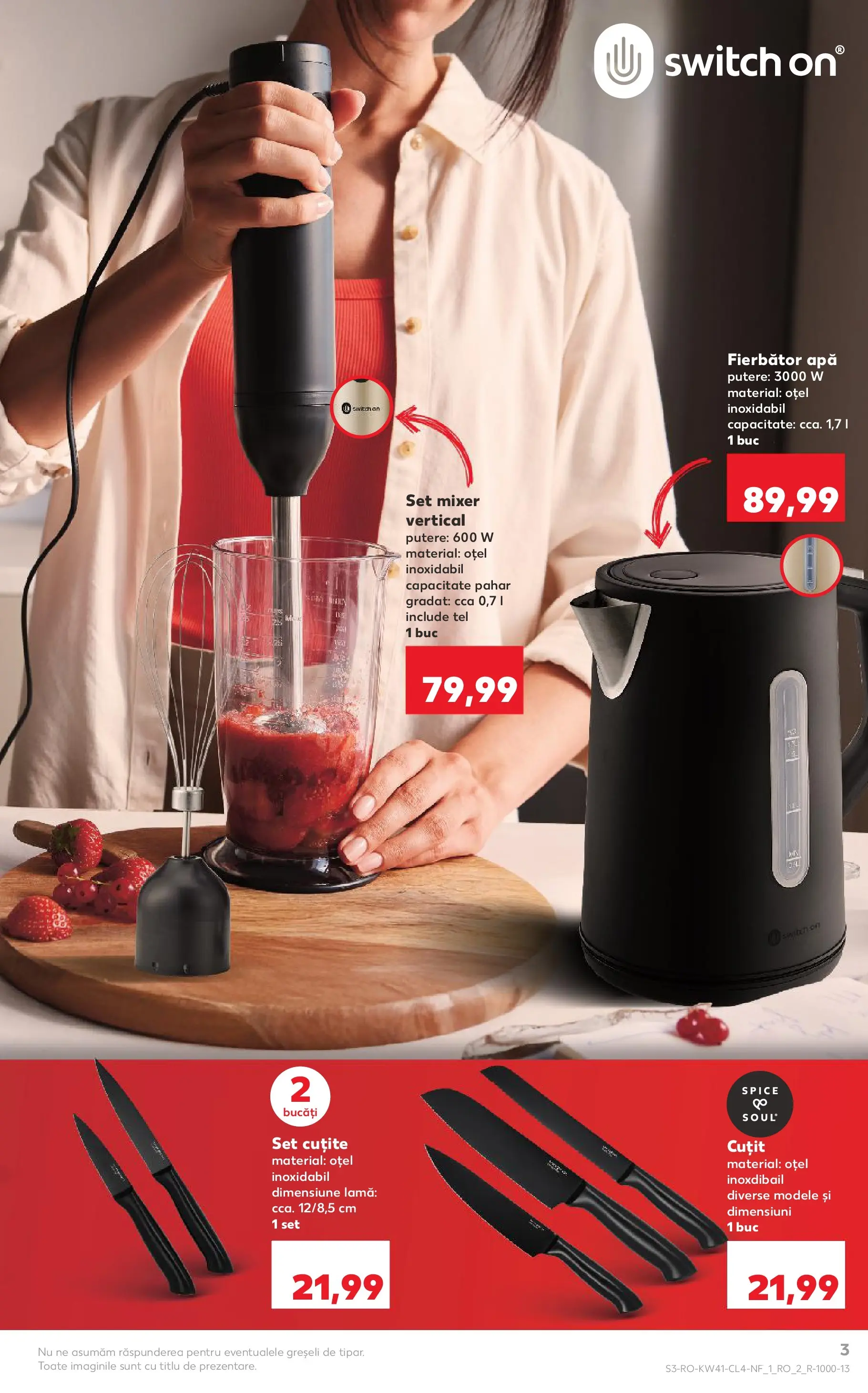 Catalog Kaufland 7 - 13 Octombrie 2025 | Pagina 3 | Produse: Blender, Zımba teli, Mixer, Cuțit