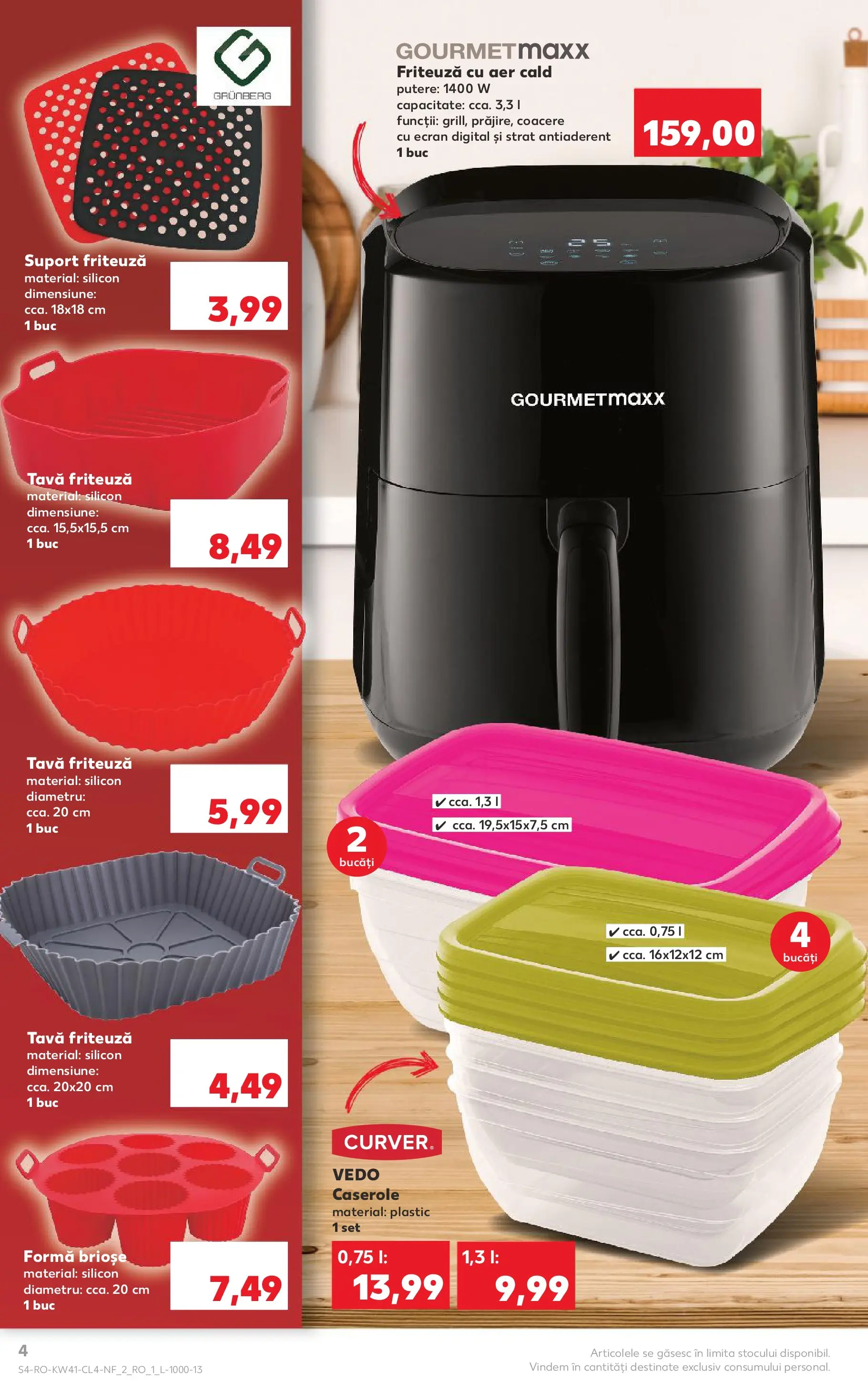 Catalog Kaufland 7 - 13 Octombrie 2025 | Pagina 4 | Produse: Ginseng, Caserole, Friteuză