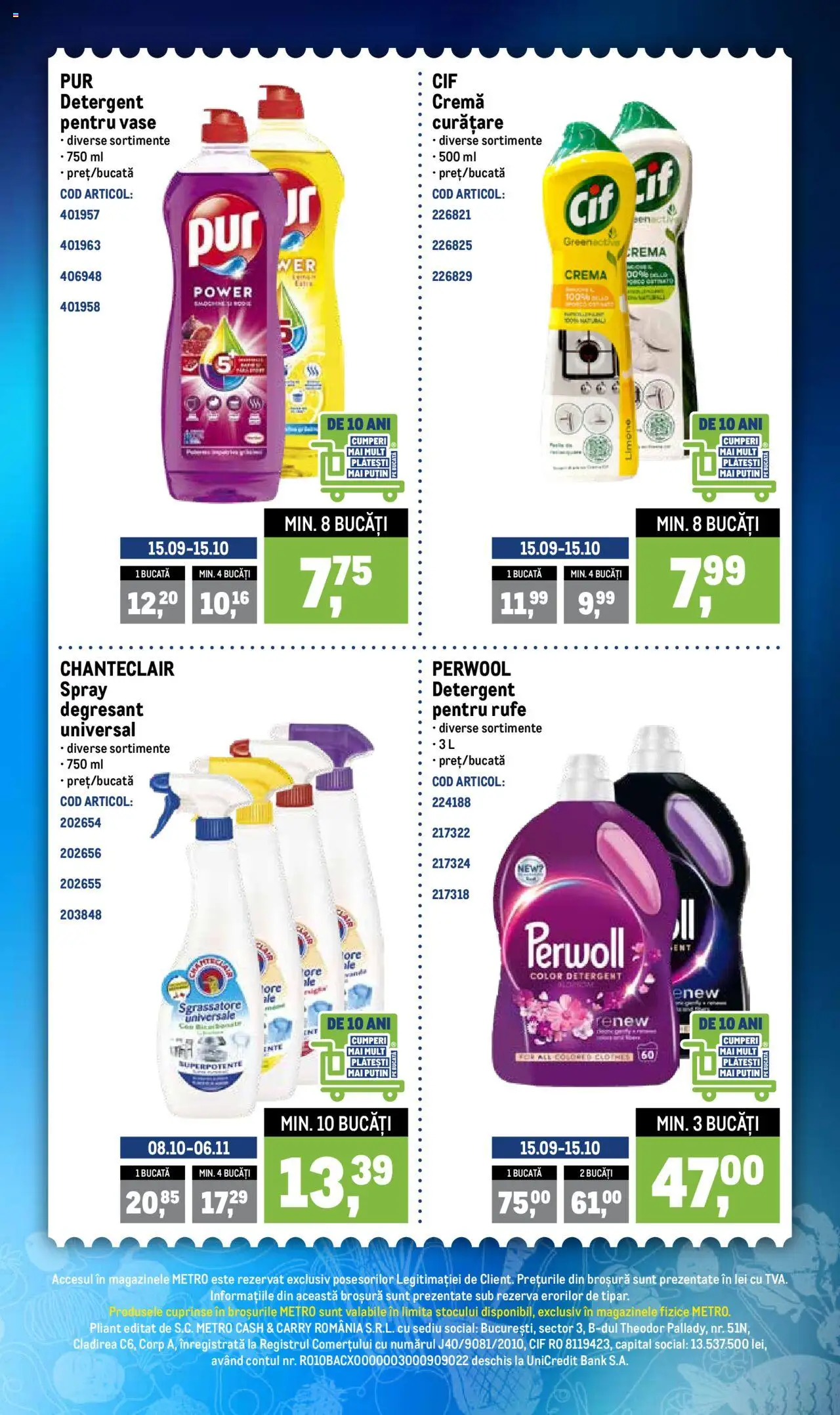 Catalog METRO 6 - 12 Octombrie 2025 | Pagina 4 | Produse: Cremă, Detergent
