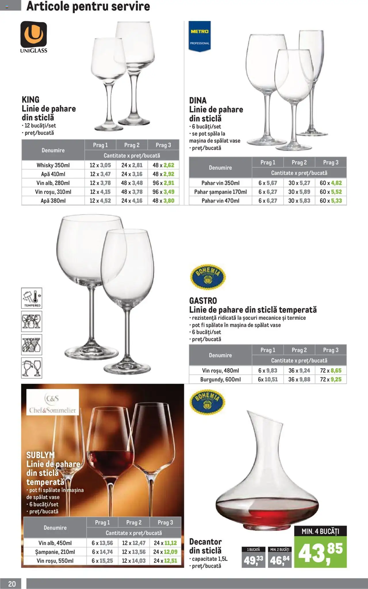 Catalog METRO 1 Octombrie 2025 - 3 Ianuarie 2026 | Pagina 20 | Produse: Mașină De Spălat, Pahare, Vin, Apă