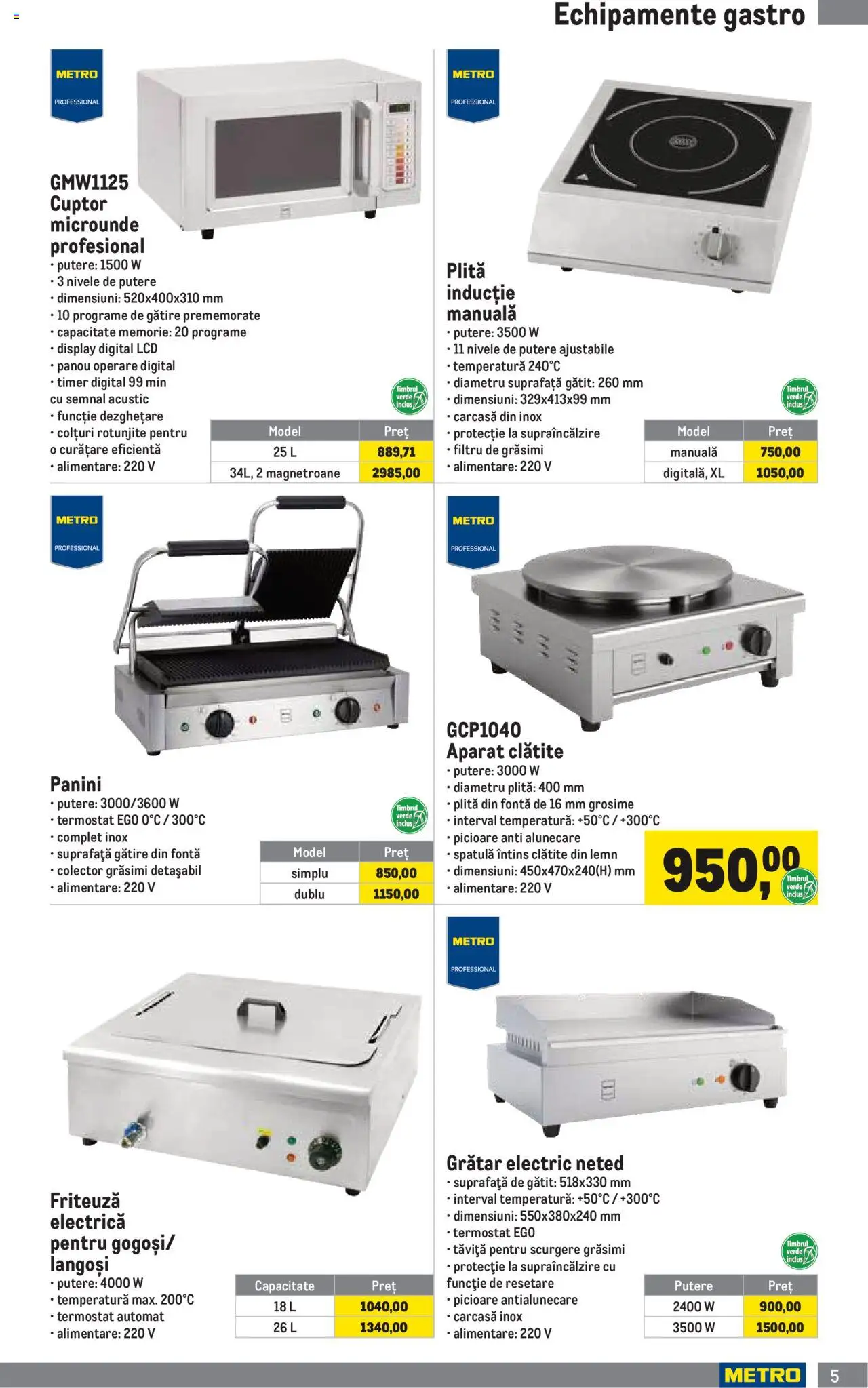 Catalog METRO 1 Octombrie 2025 - 3 Ianuarie 2026 | Pagina 5 | Produse: Memorie, Cuptor, Plită, Clătite