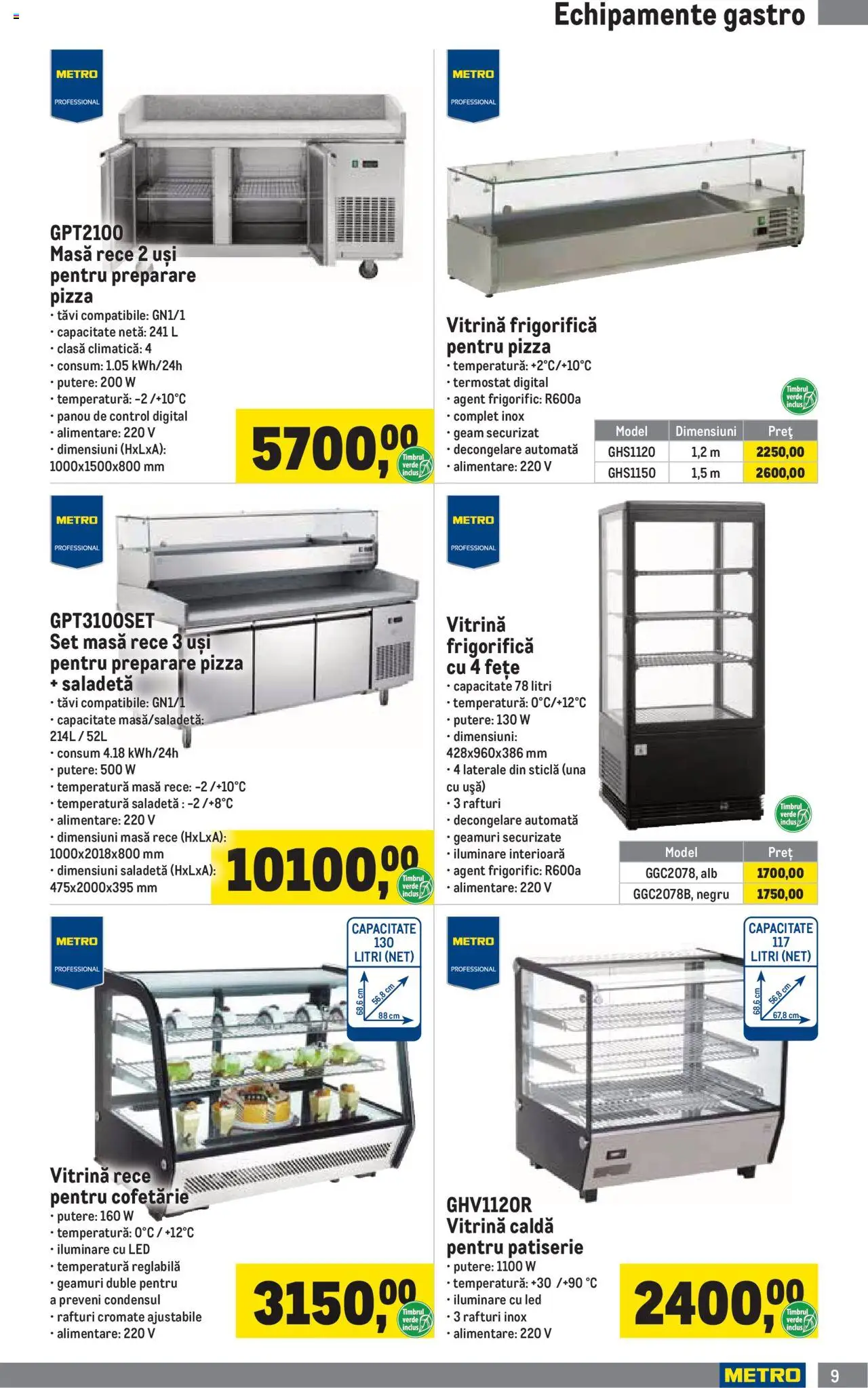 Catalog METRO 1 Octombrie 2025 - 3 Ianuarie 2026 | Pagina 9 | Produse: Babak, Vitrină, Pizza, Ușă