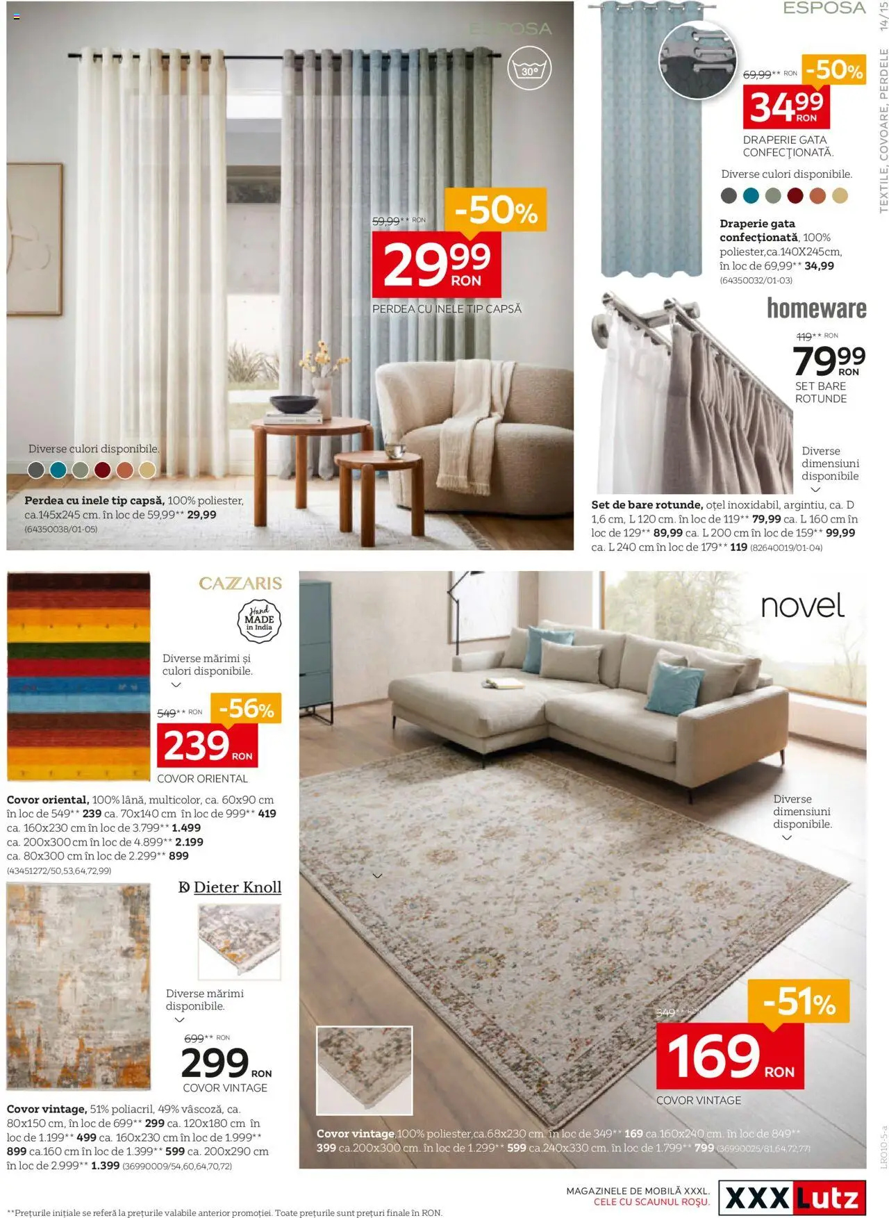 Catalog XXXLutz 6 Octombrie - 1 Noiembrie 2025 | Pagina 15 | Produse: Covor, Perdea