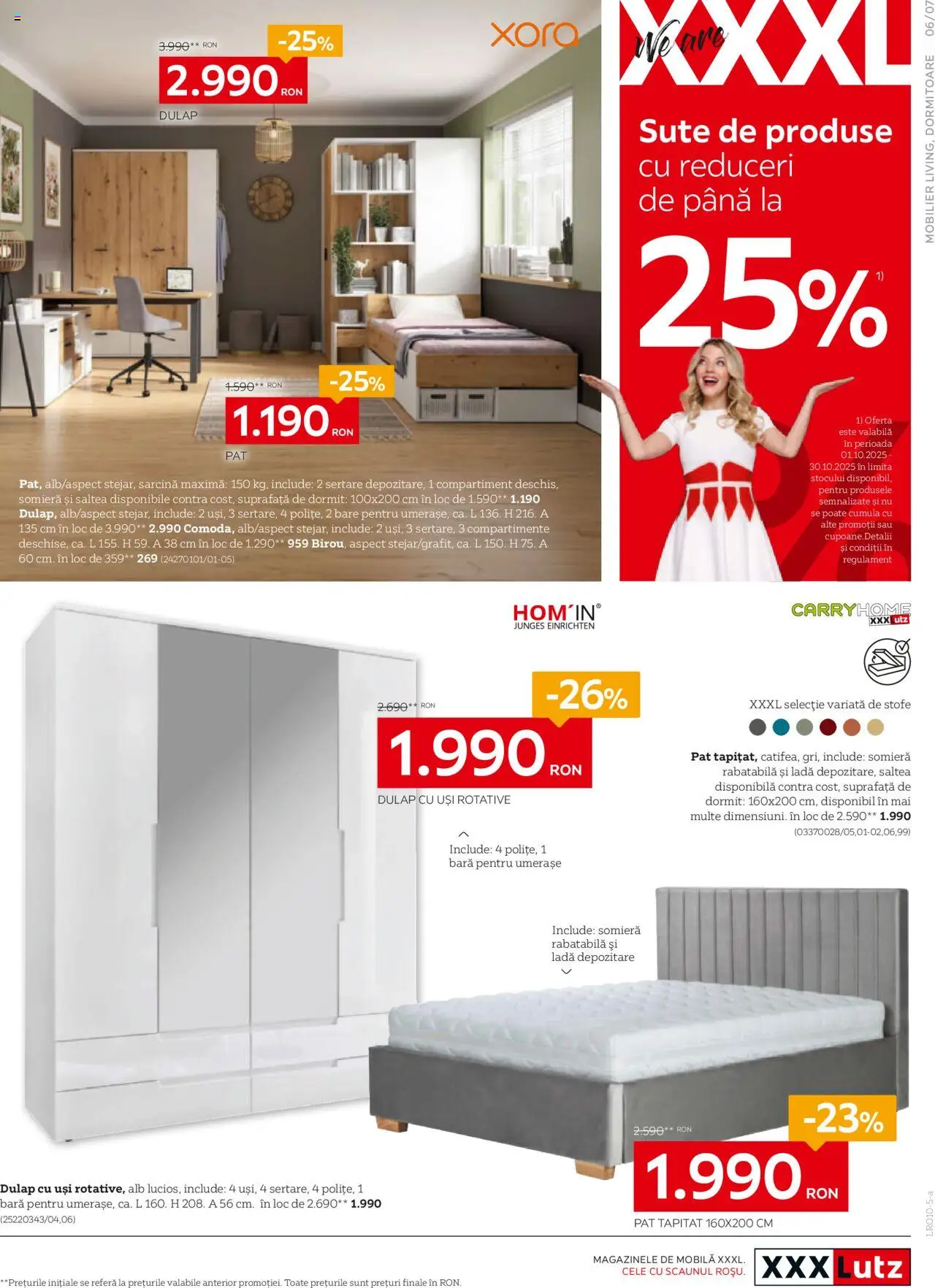 Catalog XXXLutz 6 Octombrie - 1 Noiembrie 2025 | Pagina 7 | Produse: Pat, Saltea