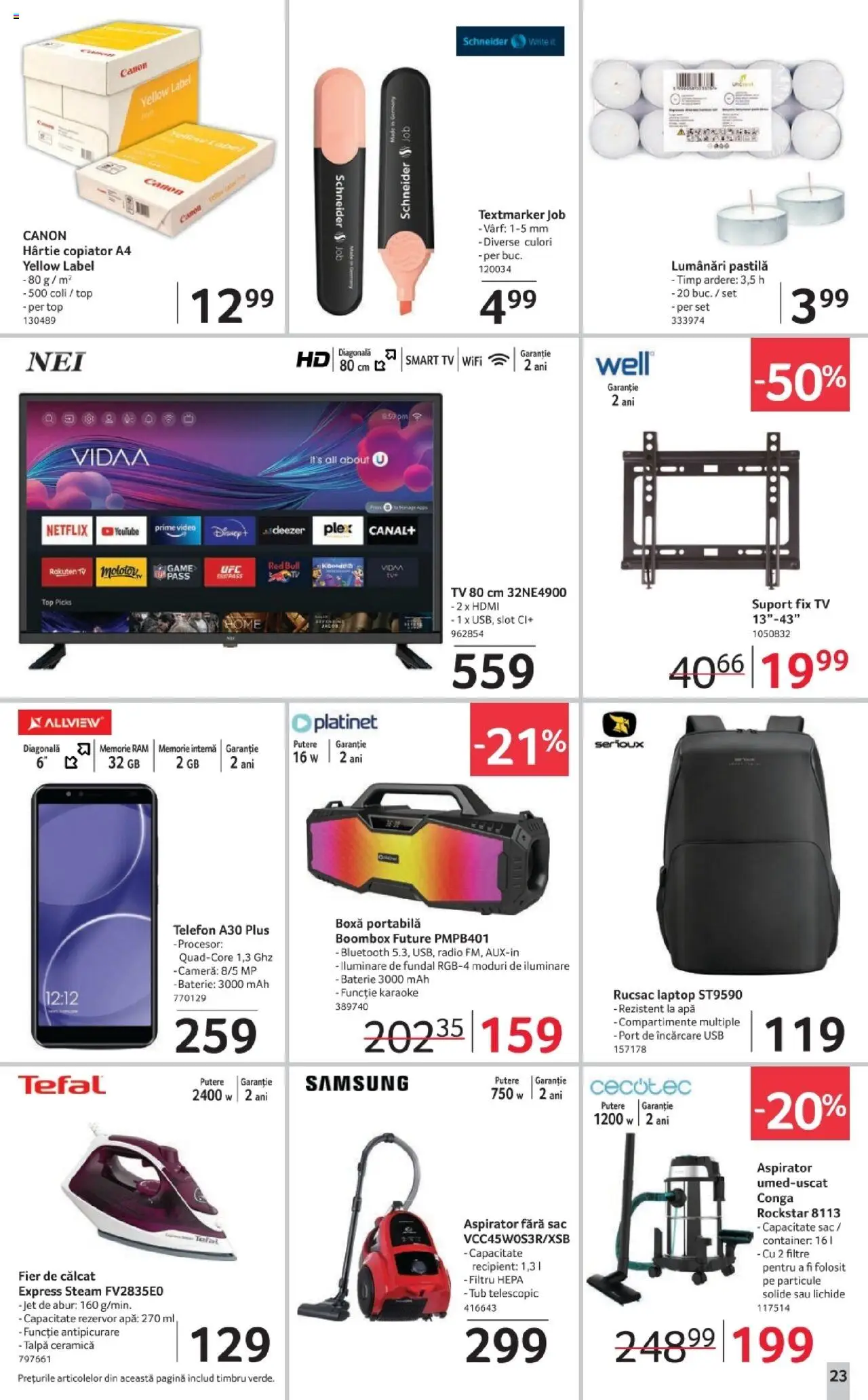 Catalog Selgros 3 - 15 Octombrie 2025 | Pagina 23 | Produse: Video, Top, Apă, Boxă portabilă