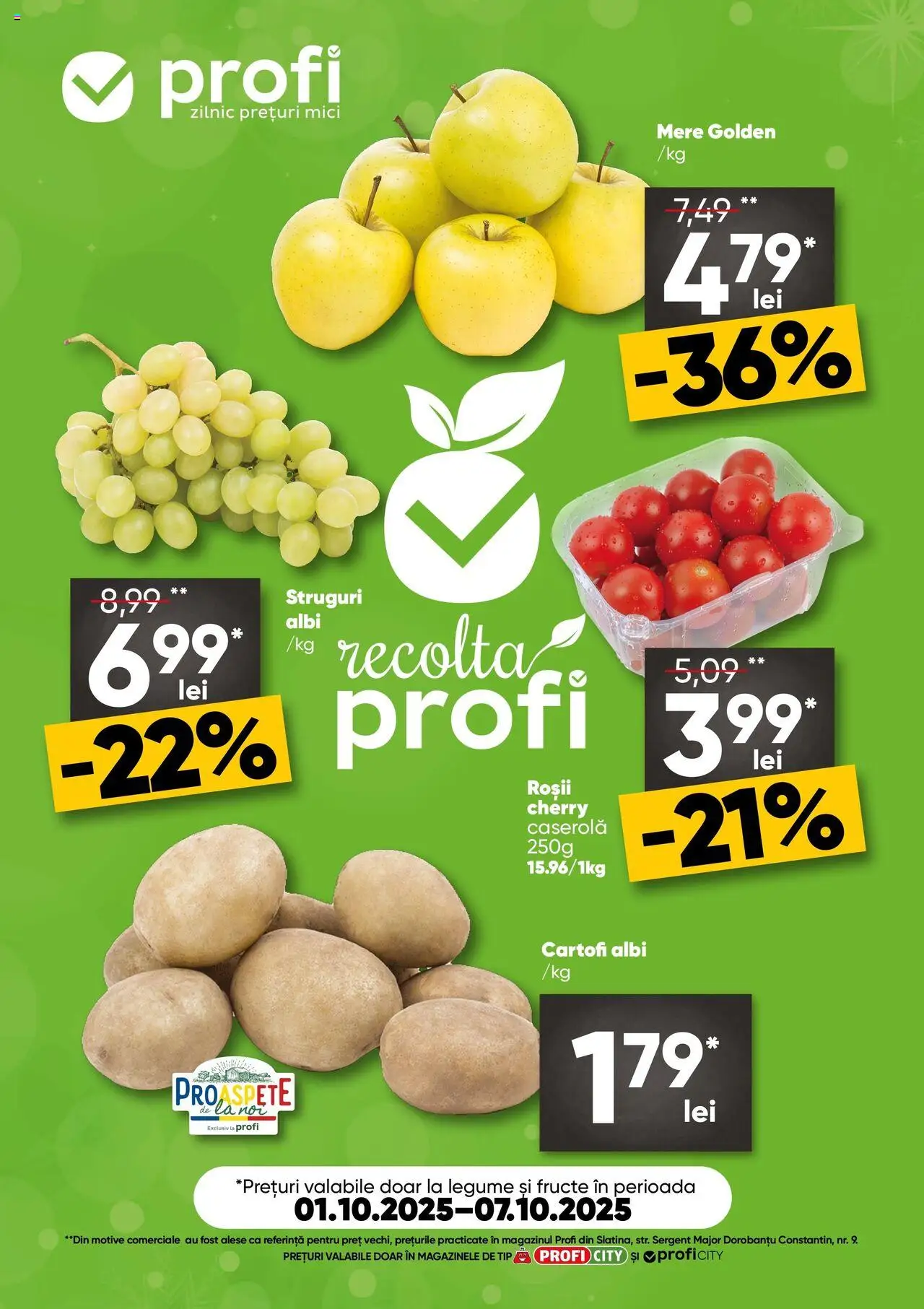 Catalog Profi 1 - 6 Octombrie 2025 | Pagina 1 | Produse: Struguri, Mere, Cartofi, Legume