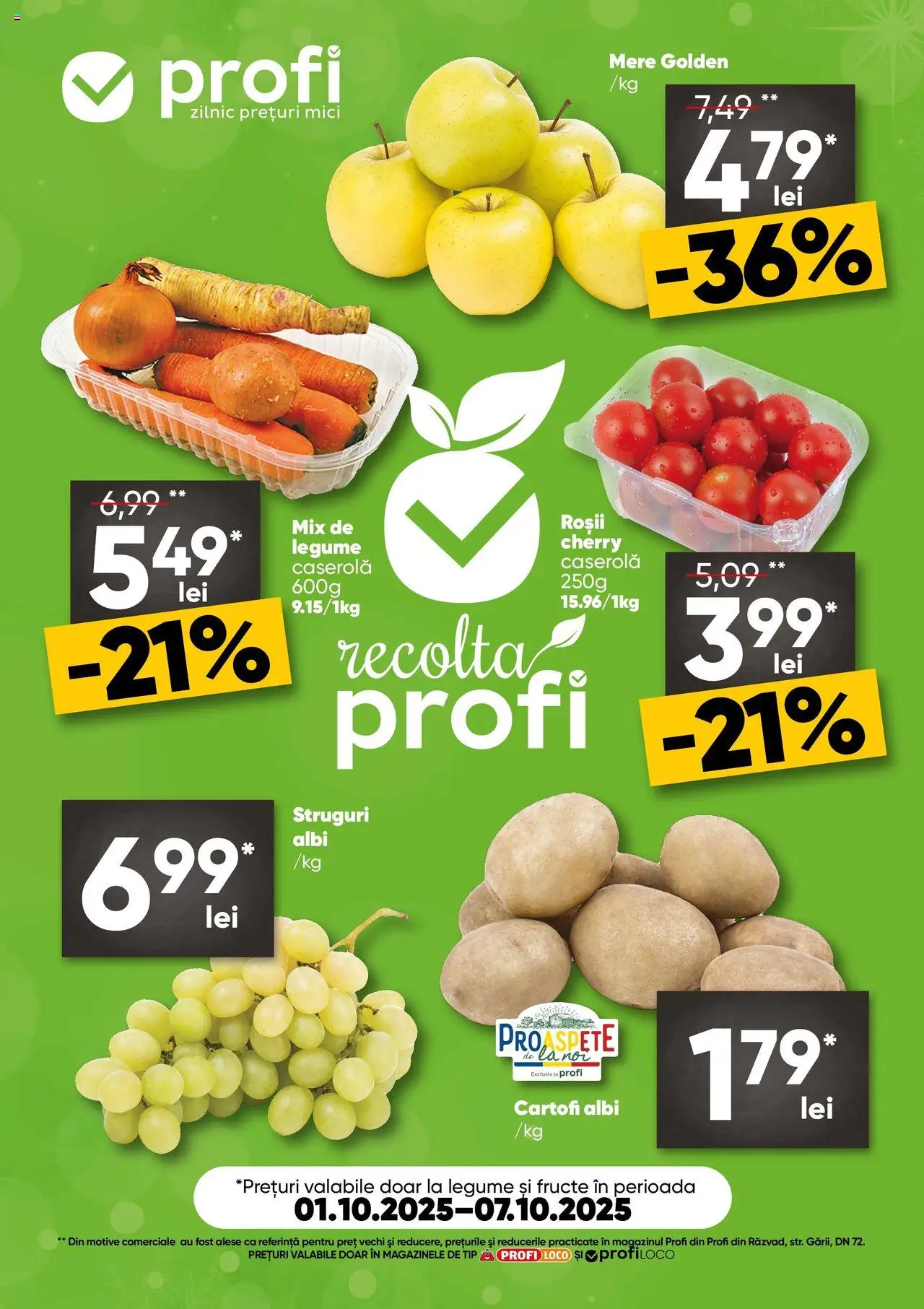 Catalog Profi 1 - 6 Octombrie 2025 | Pagina 1 | Produse: Mici, Mere, Roșii, Cartofi