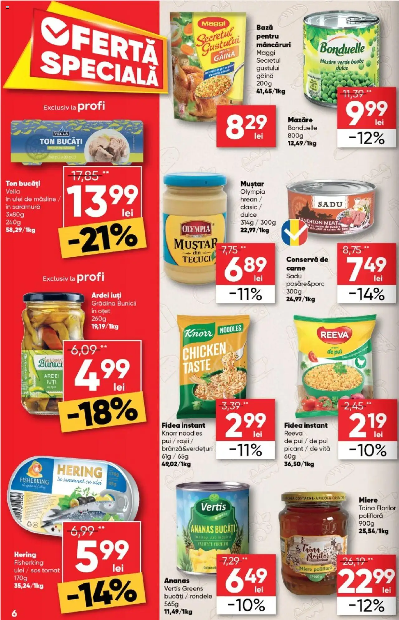 Catalog Profi 1 - 13 Octombrie 2025 | Pagina 6 | Produse: Mazăre, Oțet, Roșii, Noodles