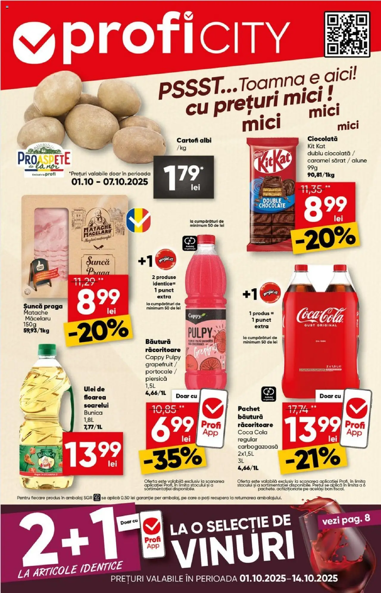 Catalog Profi 1 - 13 Octombrie 2025 | Pagina 1 | Produse: Piersică, Amerikan servis, Șuncă, Cartofi
