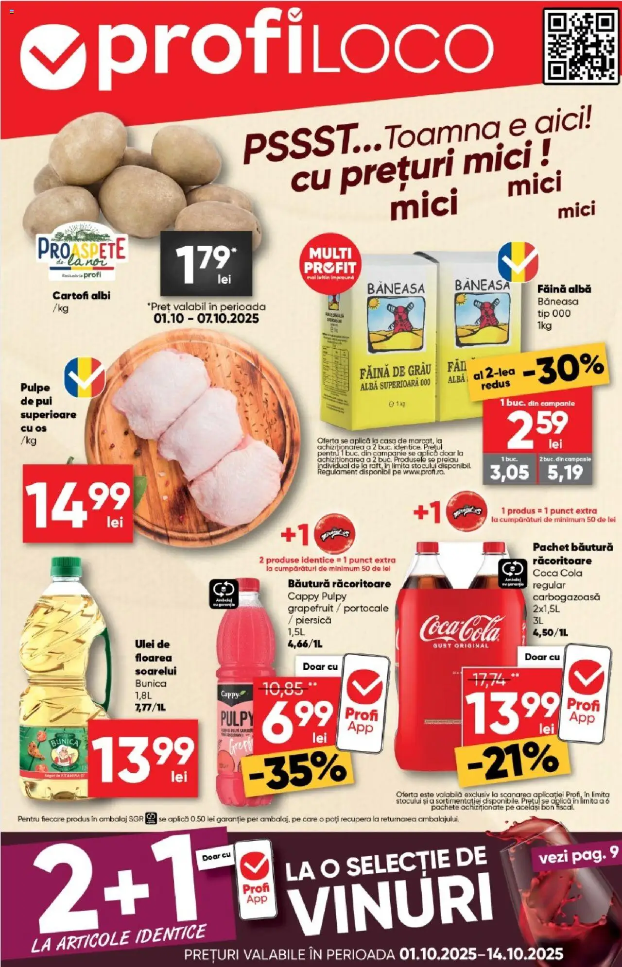 Catalog Profi 1 - 13 Octombrie 2025 | Pagina 1 | Produse: Piersică, Ulei, Portocale, Cartofi