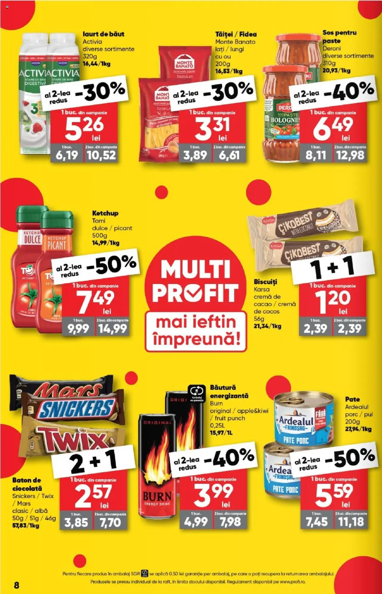 Catalog Profi 1 - 13 Octombrie 2025 | Pagina 8 | Produse: Pară, Cremă, Ketchup, Biscuiți