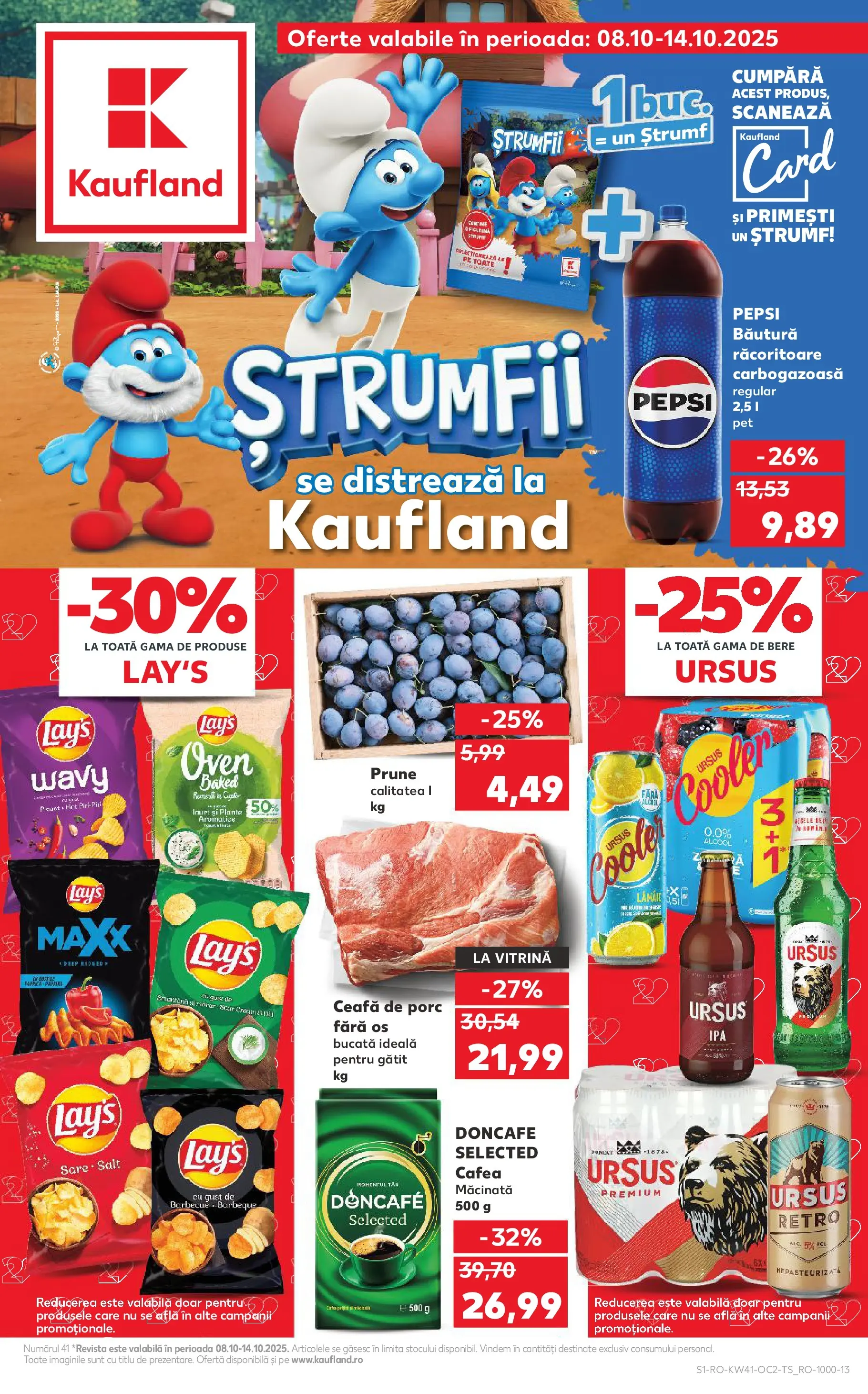 Catalog Kaufland 8 - 13 Octombrie 2025 | Pagina 1 | Produse: Iaurt, Cafea, Bere, Lămâie