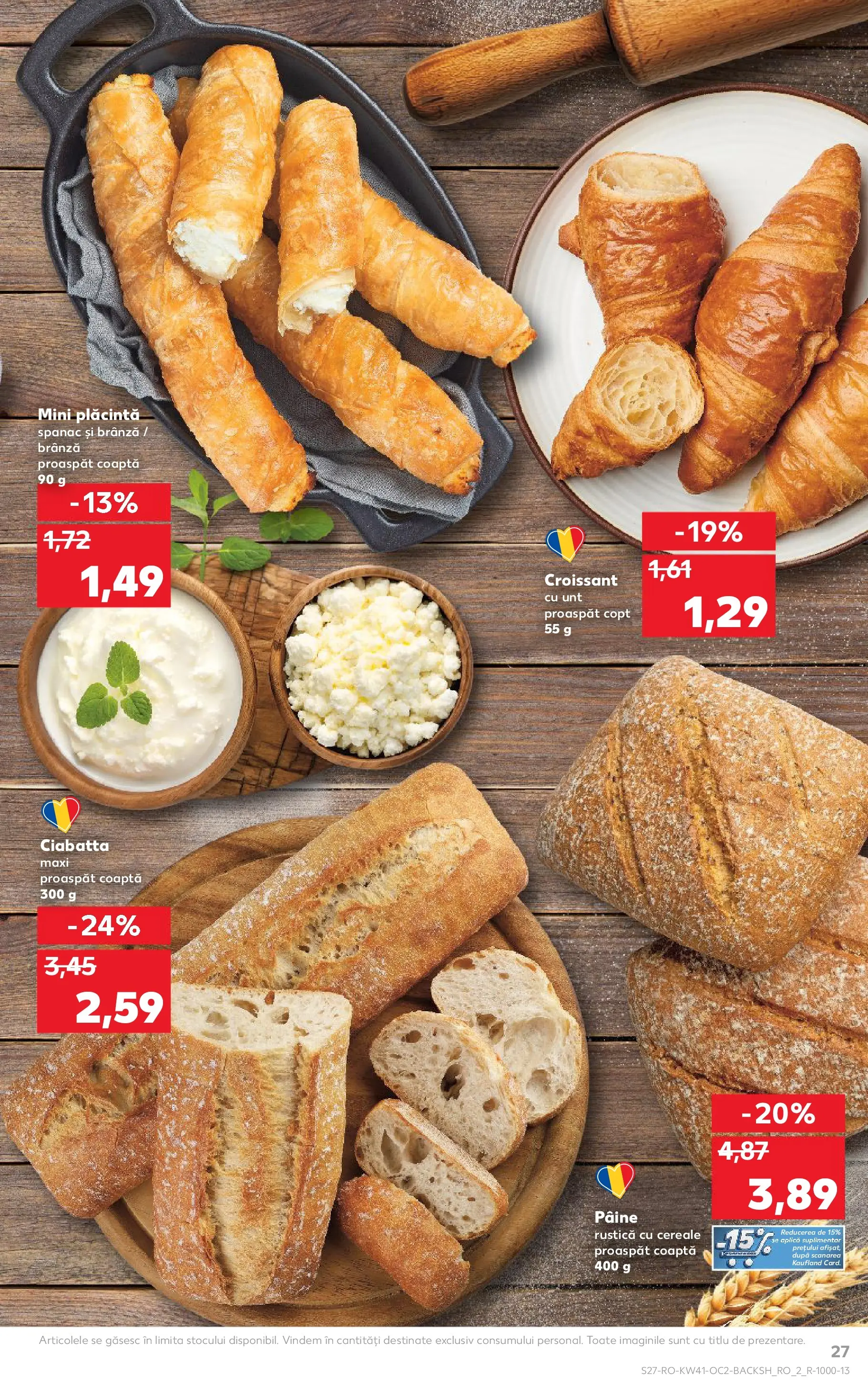 Catalog Kaufland 8 - 13 Octombrie 2025 | Pagina 27 | Produse: Plăcintă, Unt, Pâine, Cereale
