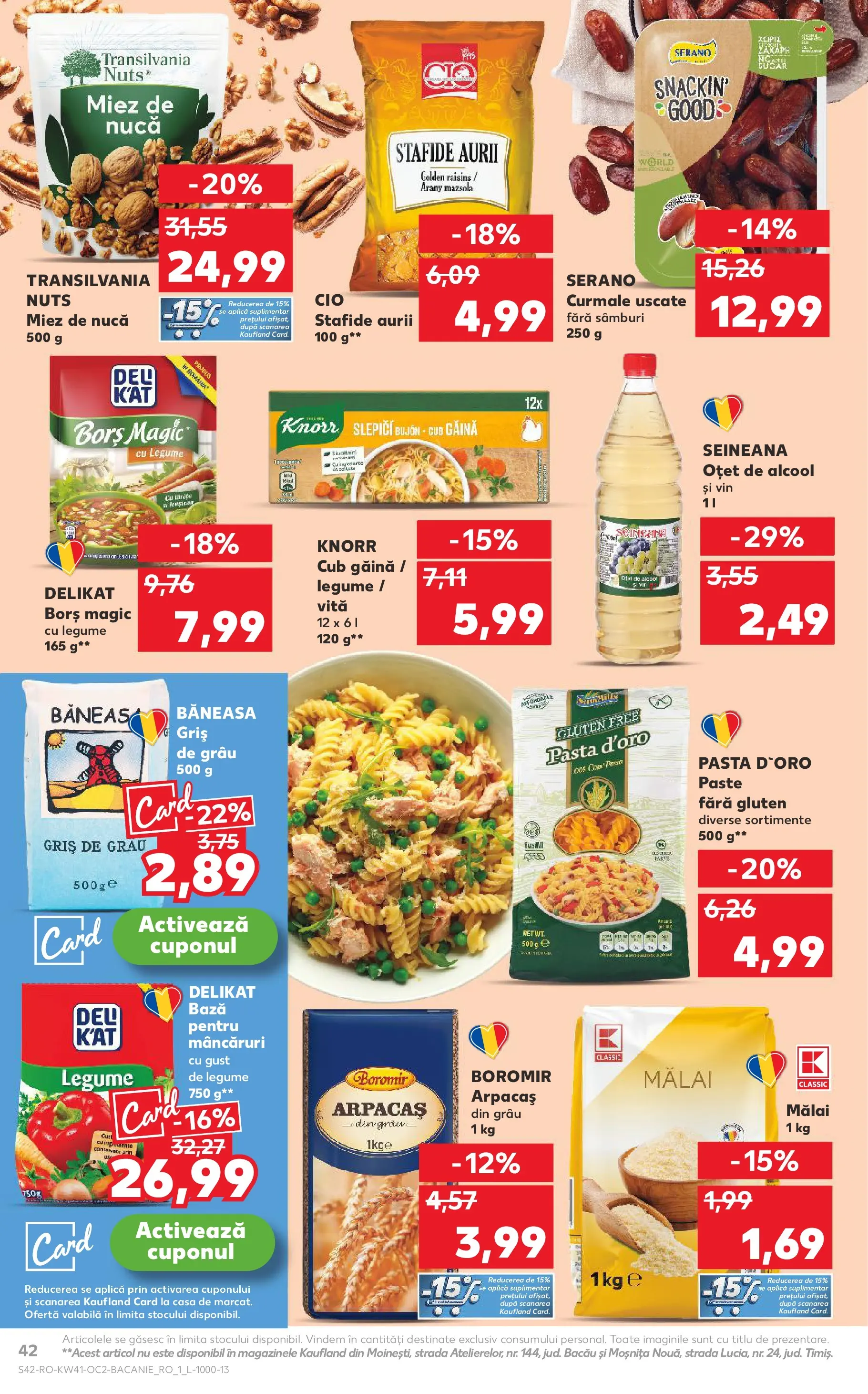 Catalog Kaufland 8 - 13 Octombrie 2025 | Pagina 42 | Produse: Borș, Oțet, Paste, Stafide
