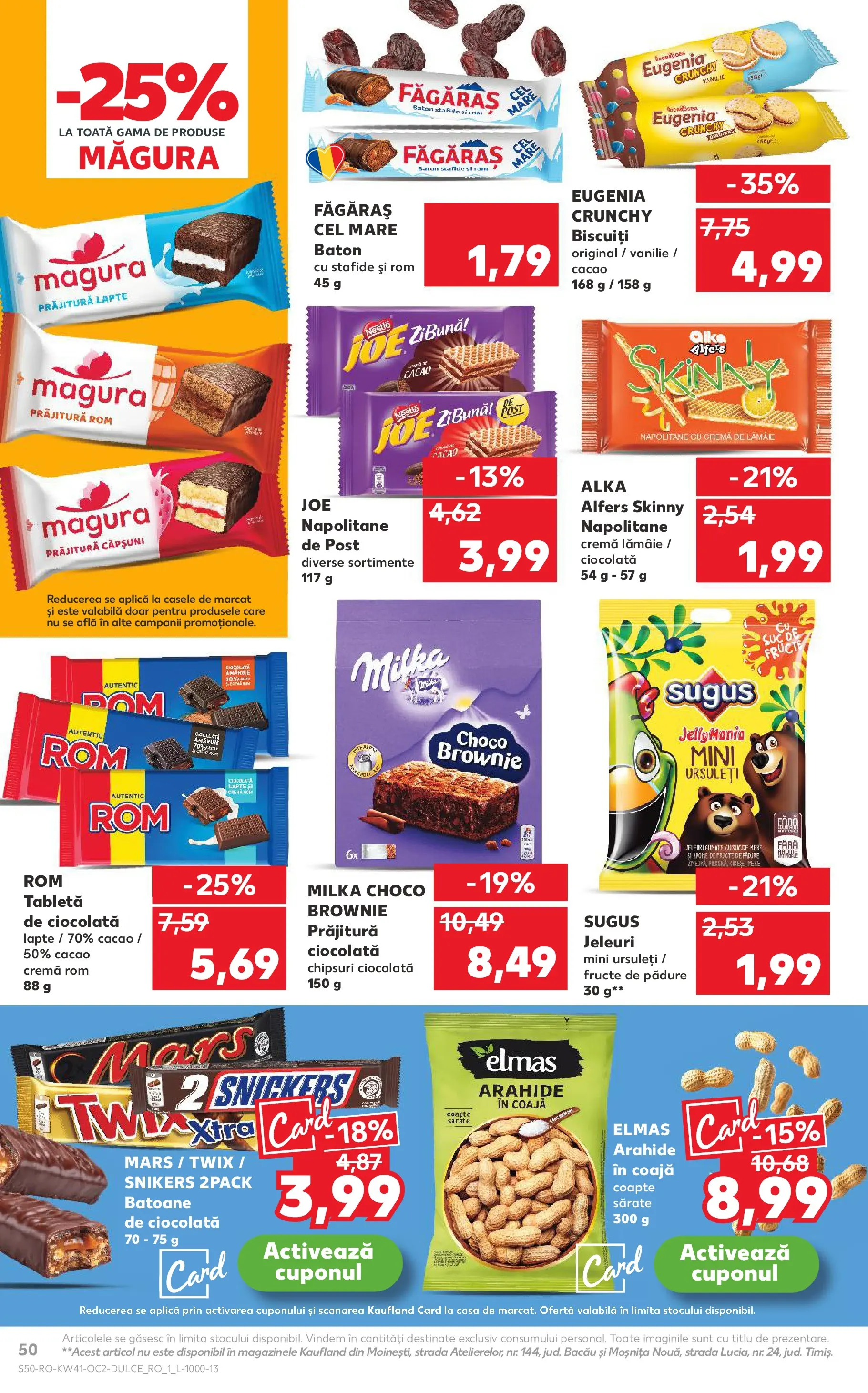 Catalog Kaufland 8 - 13 Octombrie 2025 | Pagina 50 | Produse: Tabletă, Napolitane, Chipsuri, Jeleuri