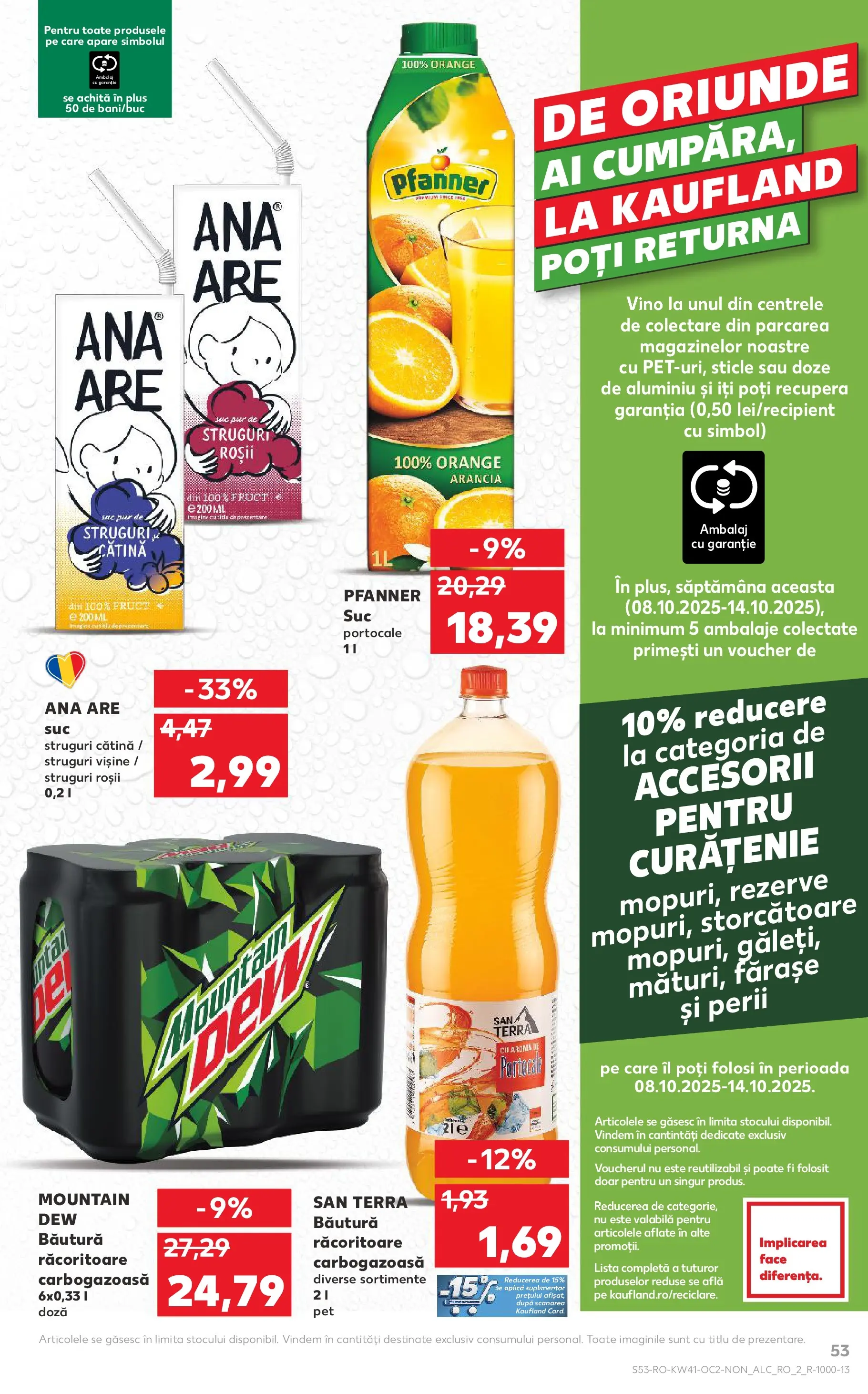 Catalog Kaufland 8 - 13 Octombrie 2025 | Pagina 53 | Produse: Struguri, Suc, Portocale, Roșii