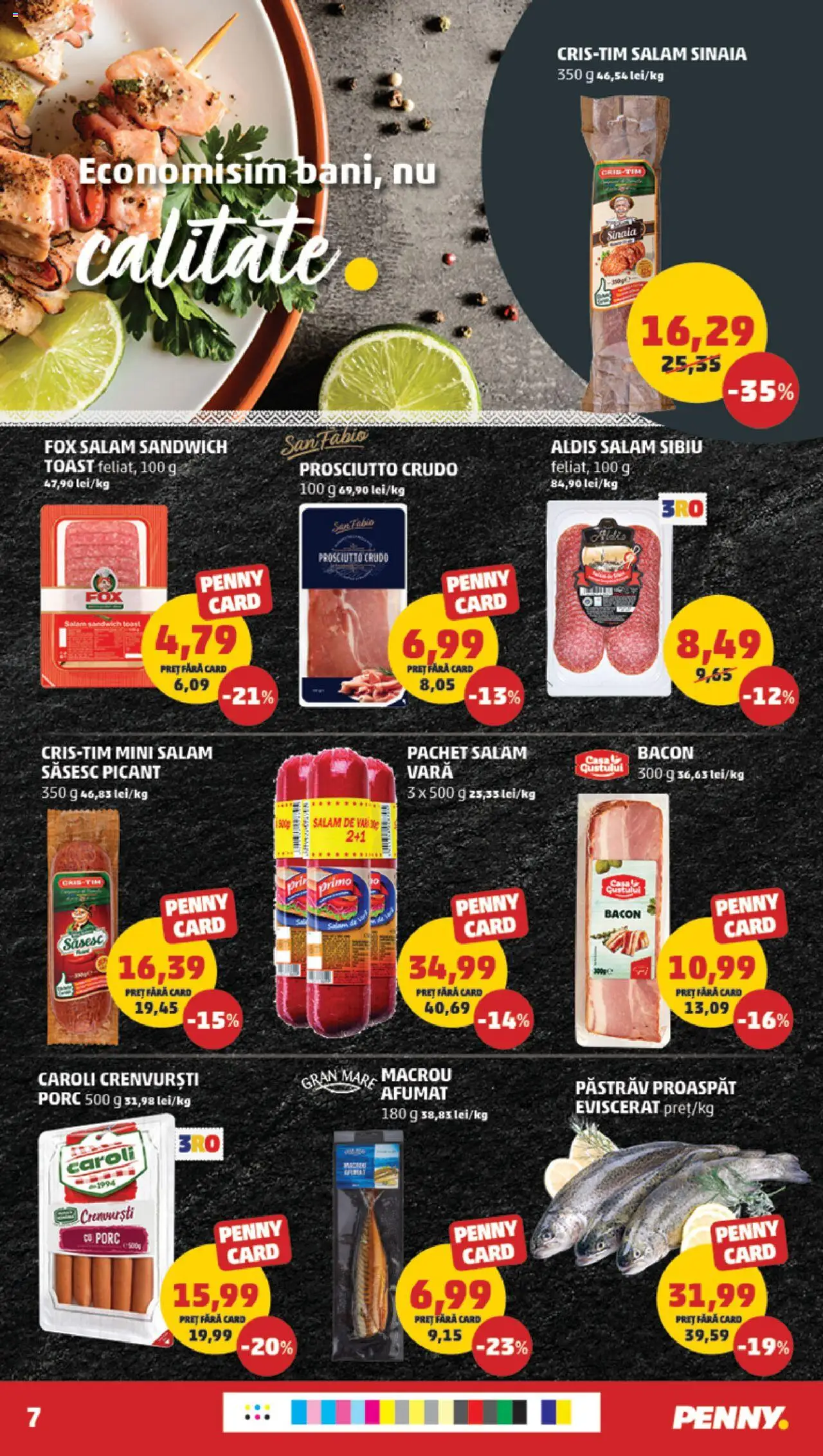 Catalog PENNY Market 8 - 13 Octombrie 2025 | Pagina 7 | Produse: Crenvurști, Bacon, Salam