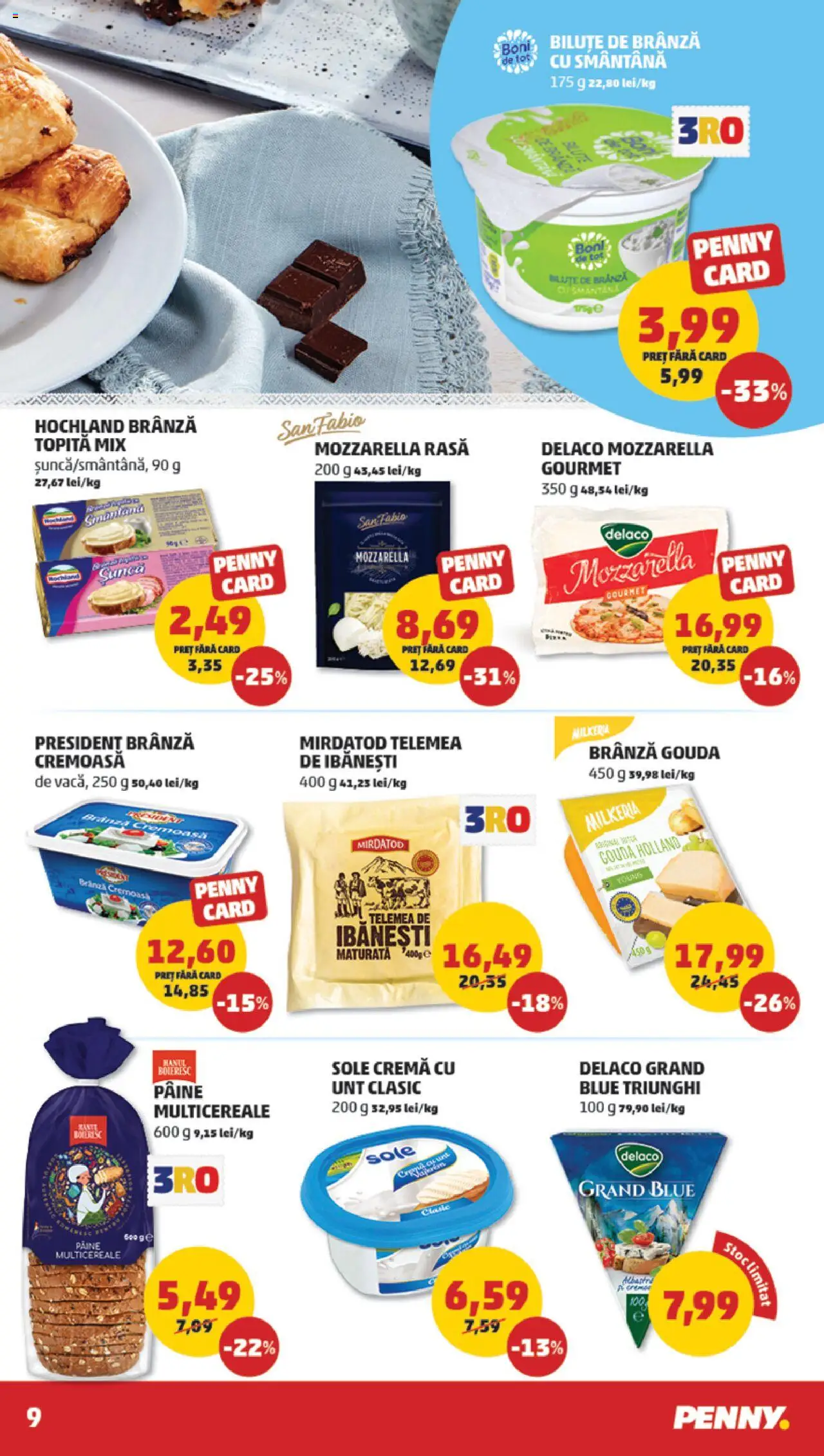 Catalog PENNY Market 8 - 13 Octombrie 2025 | Pagina 9 | Produse: Light Kedi Konservesi, Unt, Cremă, Șuncă