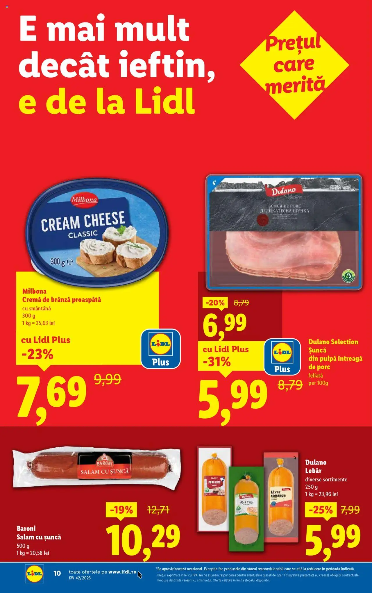 Catalog LIDL 13 - 18 Octombrie 2025 | Pagina 10 | Produse: Pate, Cremă, Salam, Smântână