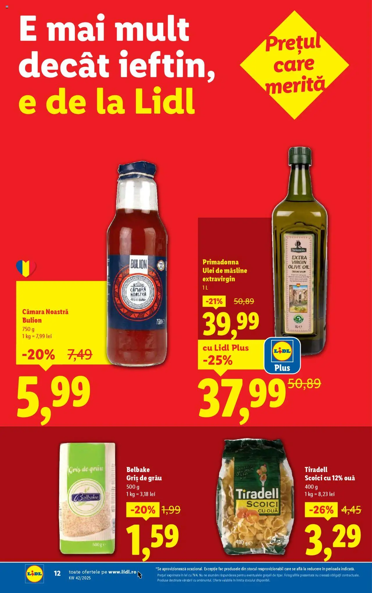 Catalog LIDL 13 - 18 Octombrie 2025 | Pagina 12 | Produse: Măsline, Ouă, Ulei