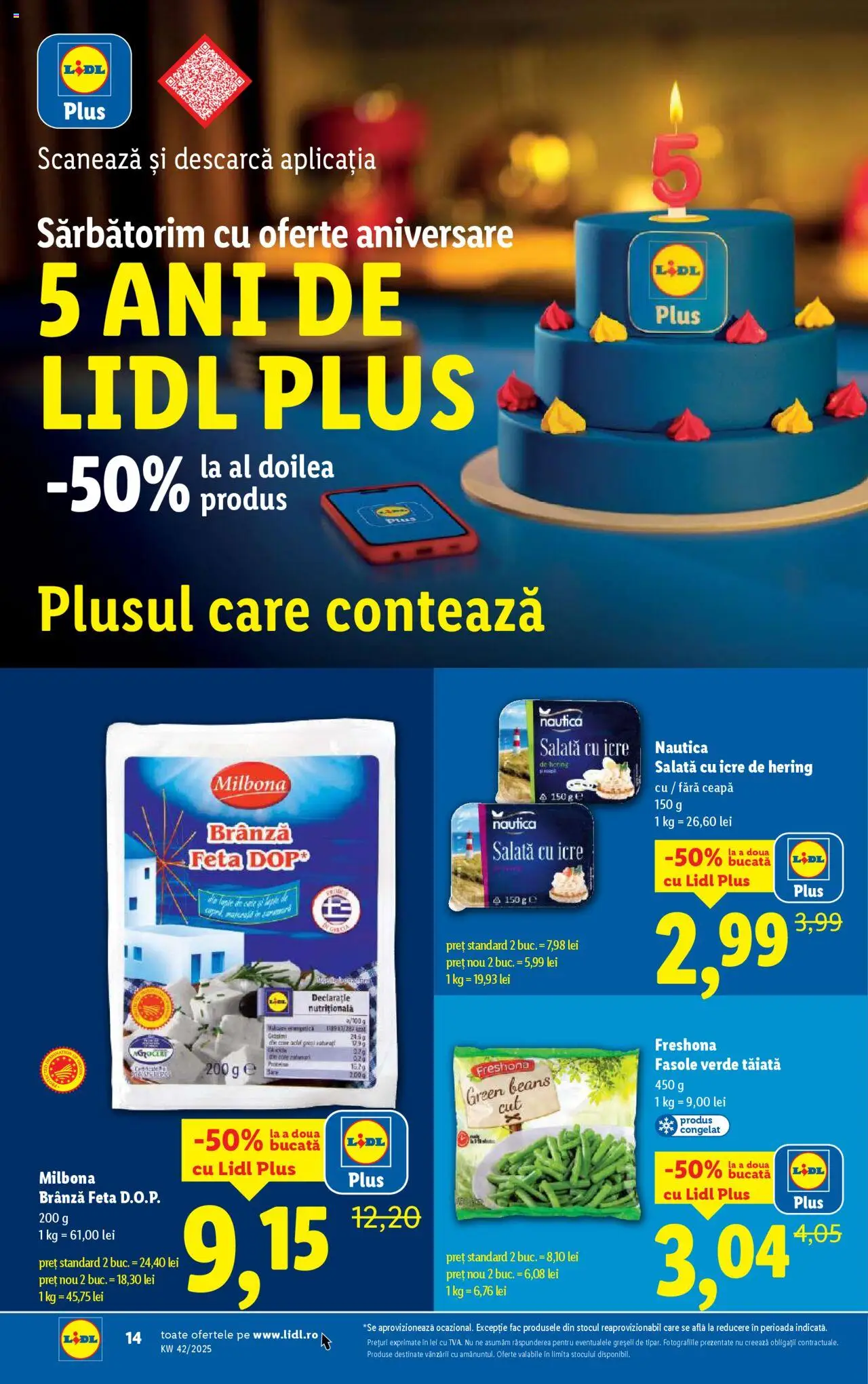 Catalog LIDL 13 - 18 Octombrie 2025 | Pagina 14 | Produse: Masaüstü kılıfı, Brânză, Fasole verde, Ceapă