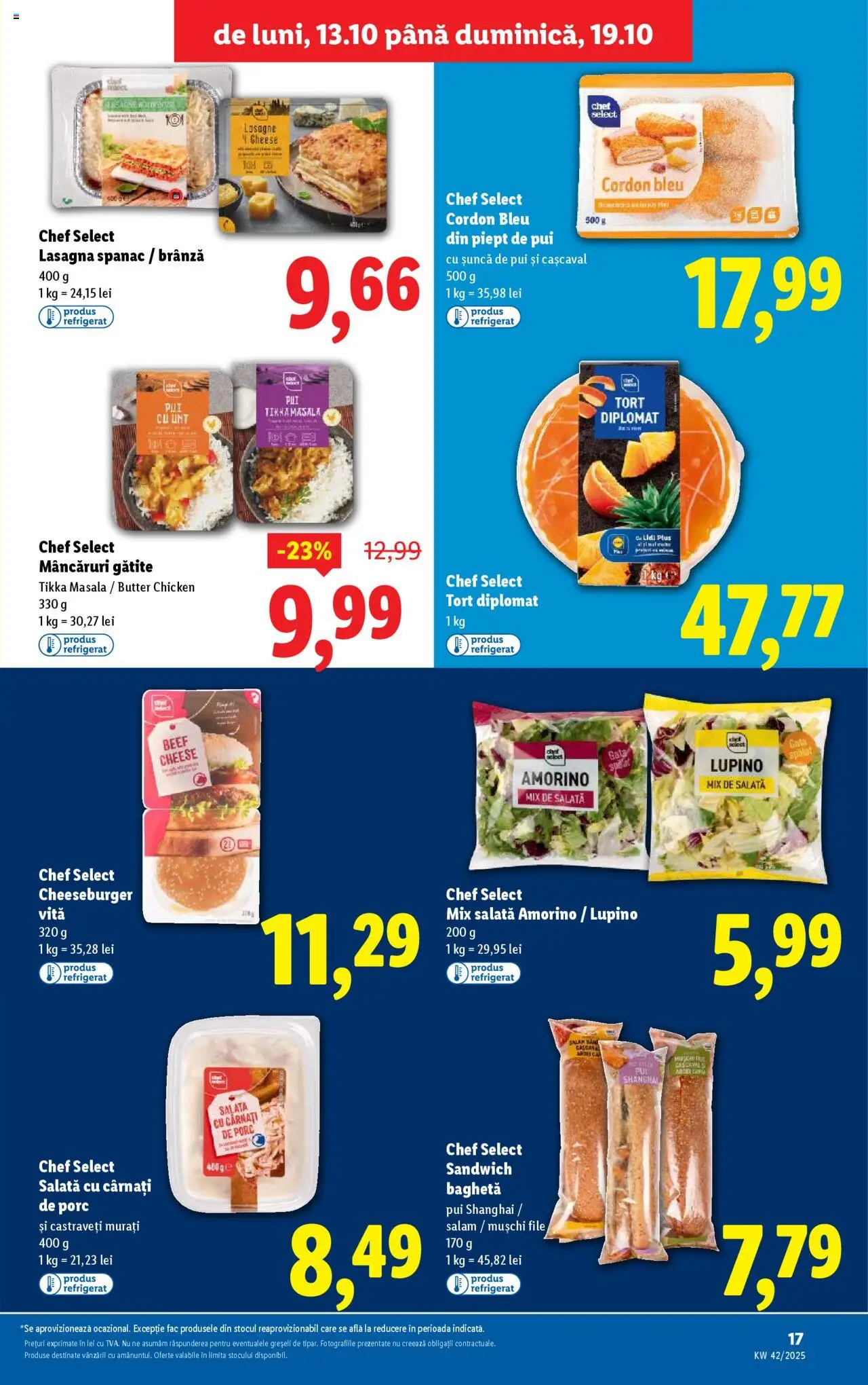 Catalog LIDL 13 - 18 Octombrie 2025 | Pagina 17 | Produse: Hacıyatmaz Kedi Oyuncağı, Lasagna, Tort, Șuncă