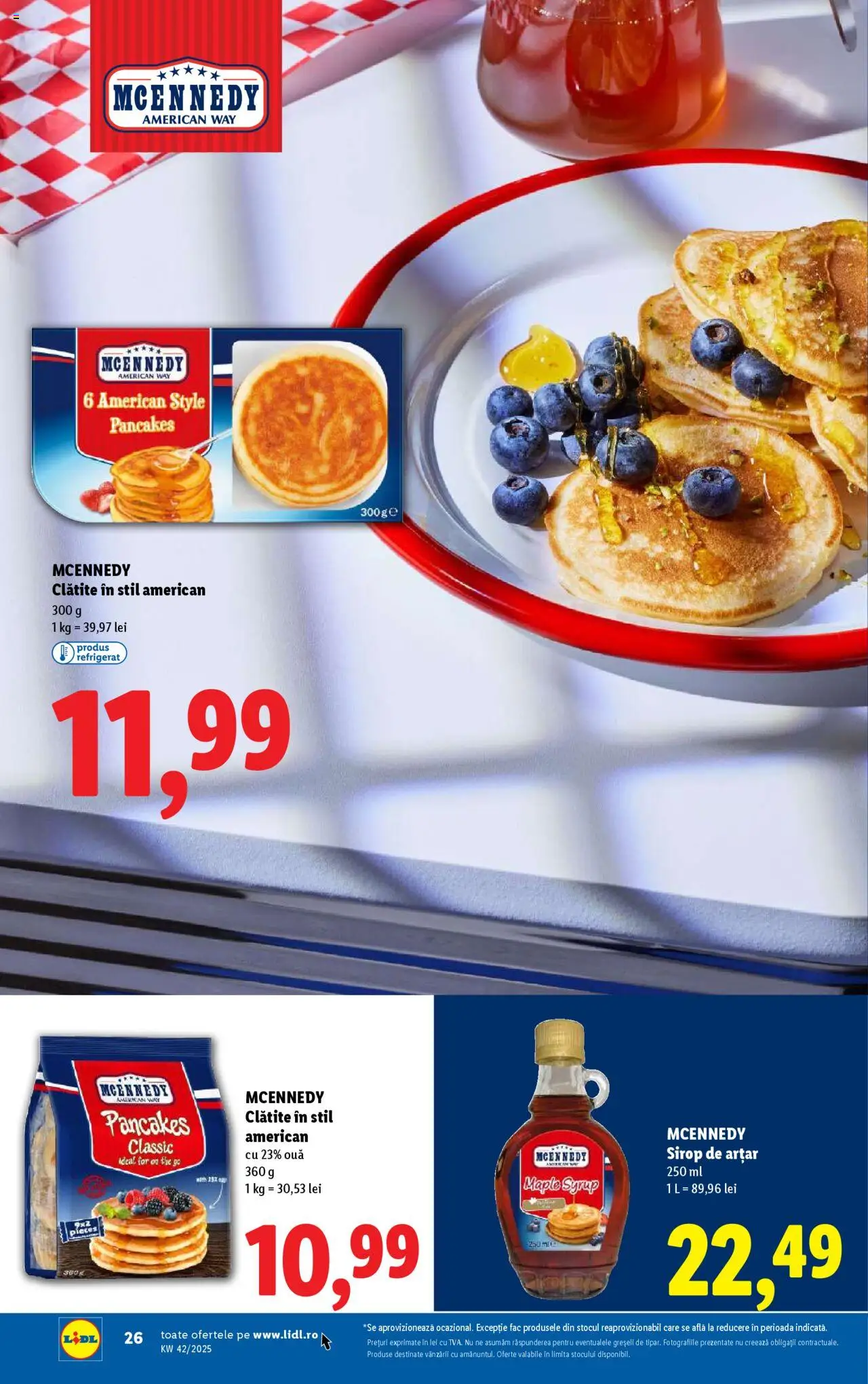 Catalog LIDL 13 - 18 Octombrie 2025 | Pagina 26 | Produse: Delgeç, Clătite, Ouă, Sirop de arțar